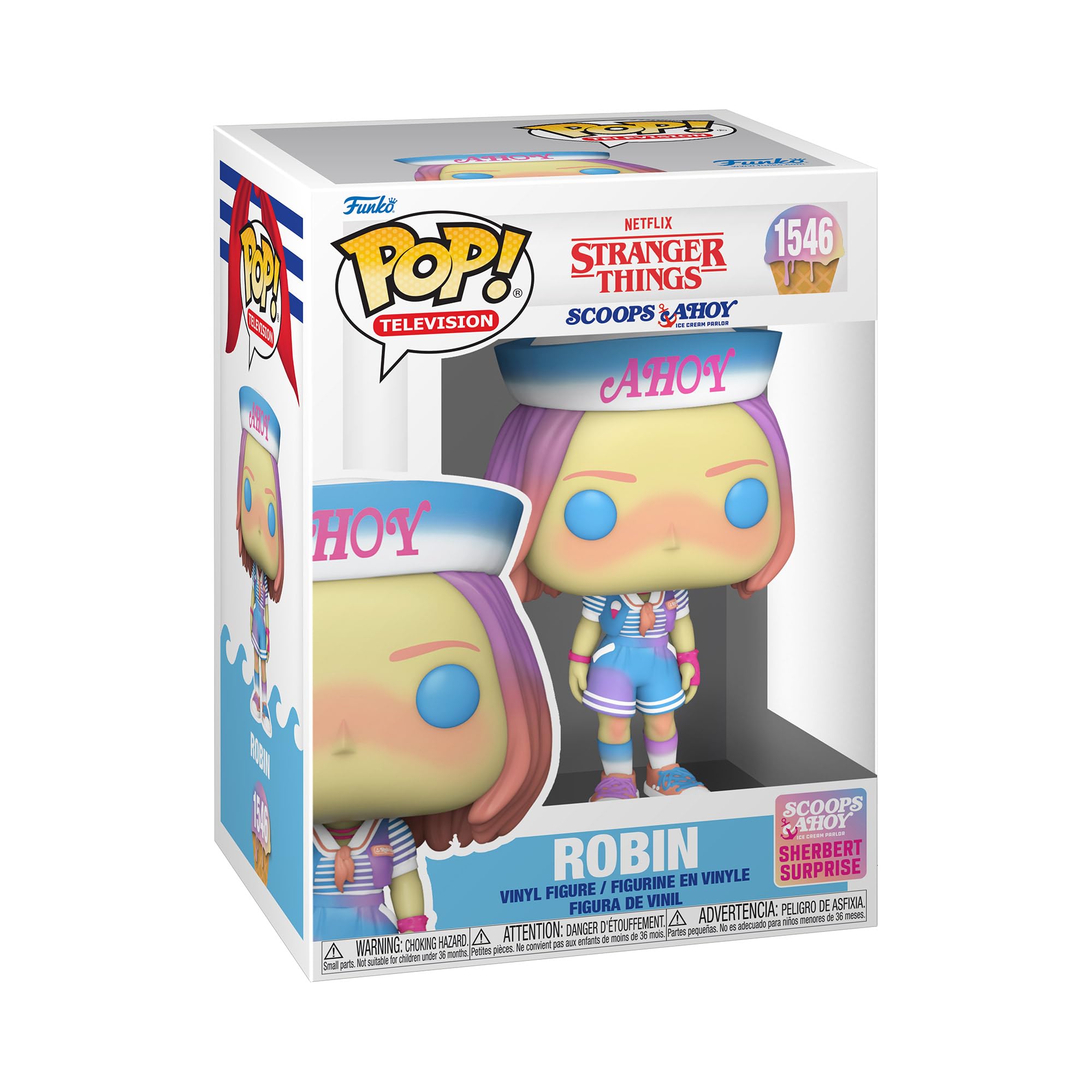 Funko Pop! TV: Stranger Things - Robin - (Scoops Ahoy) - جمع و جور کردنی واینل قابل جمع آوری - ایده هدیه - کالاهای رسمی - اسباب بازی برای کودکان و بزرگسالان - طرفداران تلویزیون اندازه استاندارد چند رنگ
