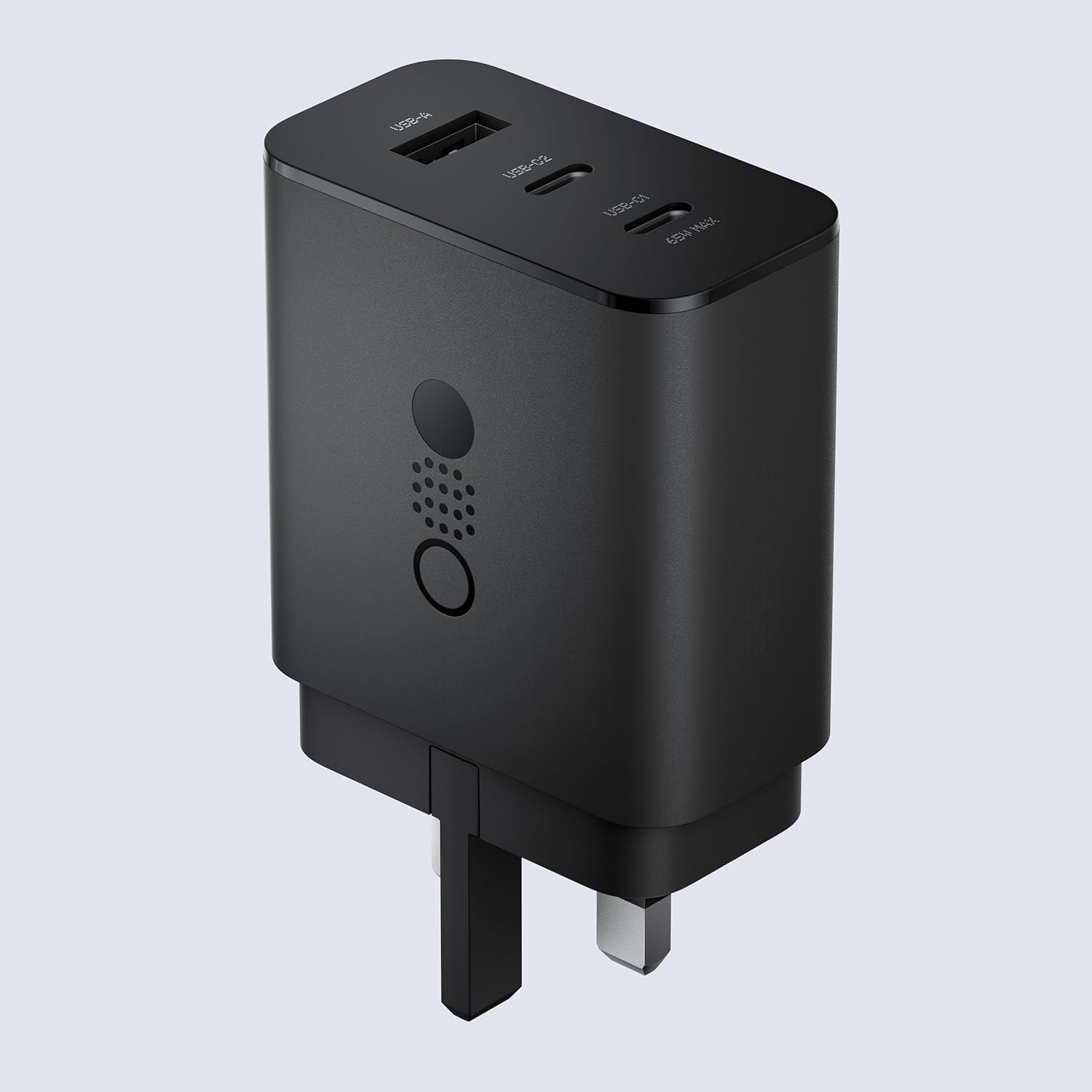 آداپتور تغذیه 65 وات PD با سه پورت USB-C، 2 پورت USB-C و یک پورت USB-A
