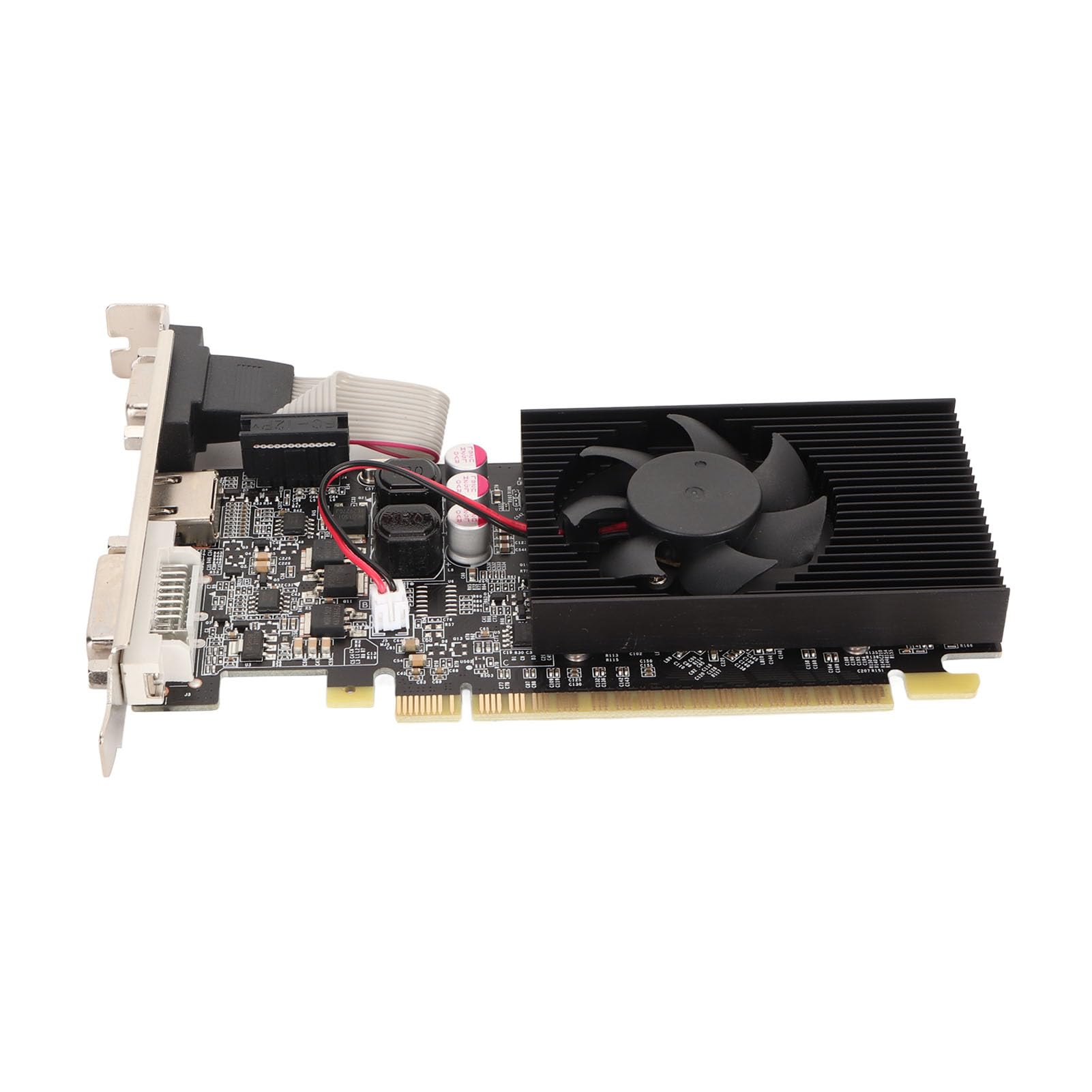 کارت گرافیک Sorandy GT730 2GB GDDR3، دارای یک فن خنک‌کننده، کارت گرافیک Low Profile 64 بیت 810 مگاهرتز 1000 مگاهرتز با رابط‌های VGA و DVI