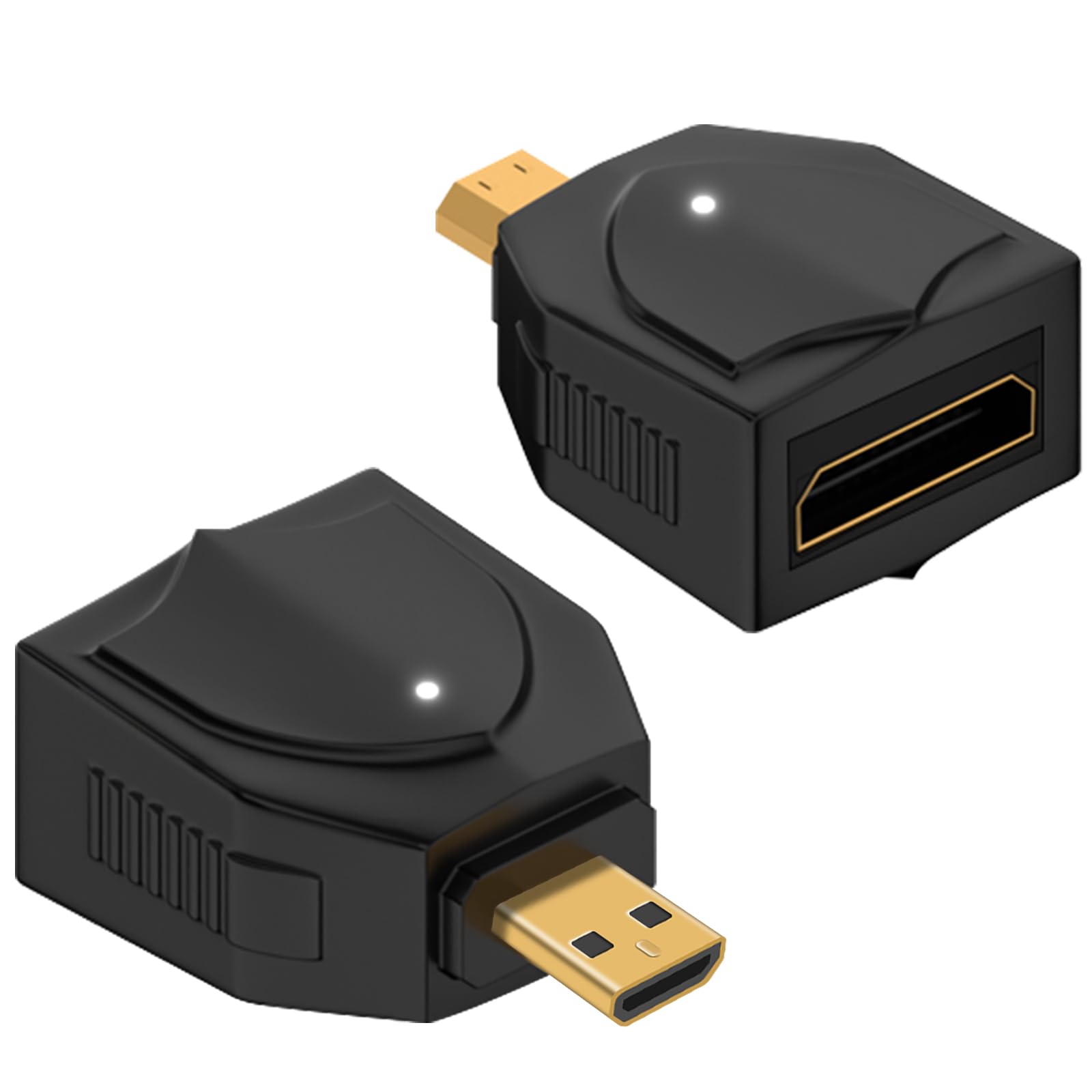 آداپتور Duttek 8K Micro HDMI به Mini HDMI، Micro HDMI مذکر به زن Mini HDMI، نسخه 2.1، پشتیبانی از ویدیوی 8K@60HZ برای لپتاپ، مانیتور، پروژکتور (دو عدد)