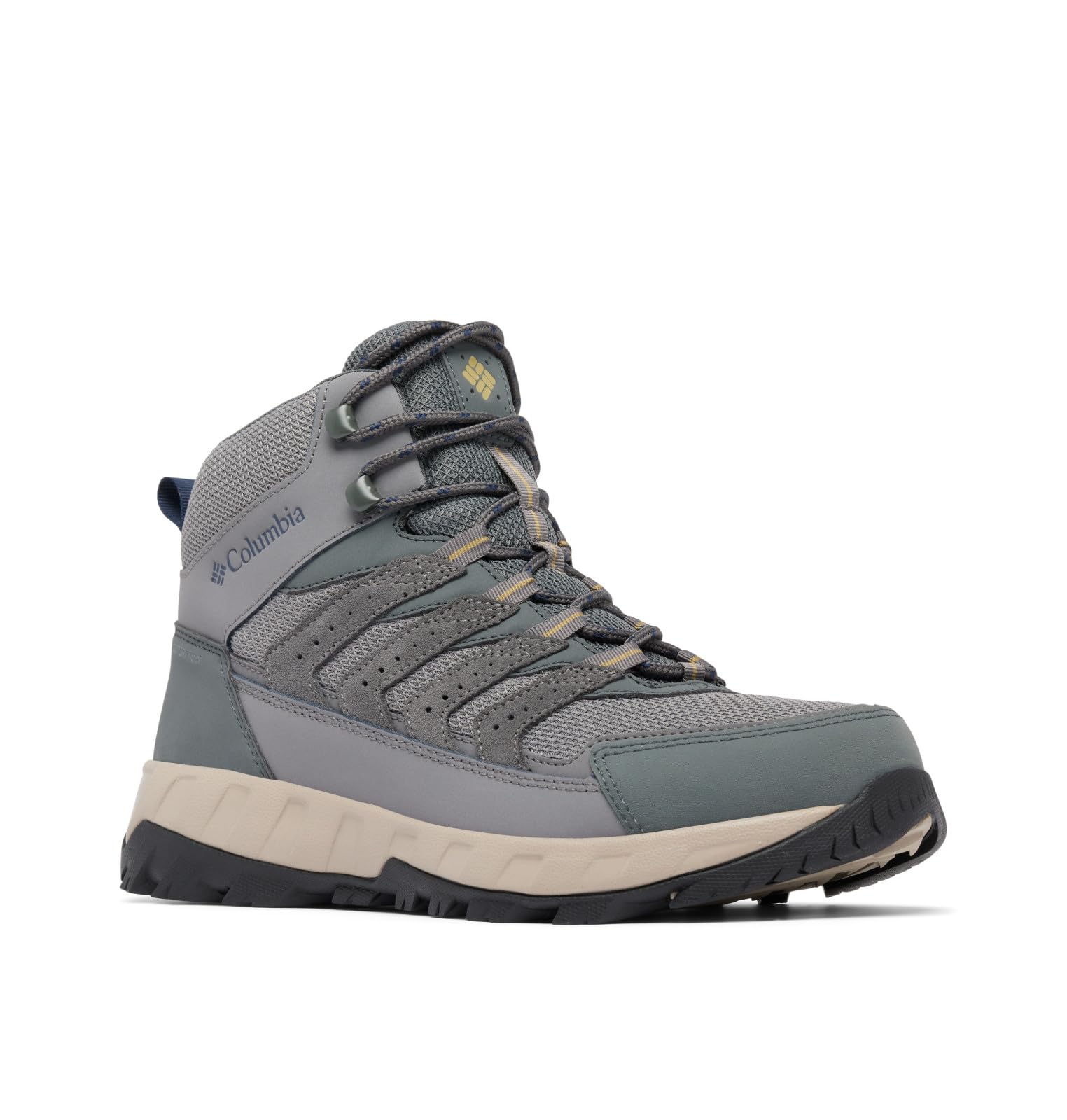 کفش گردشی مردانه Columbia Strata Trail Mid Waterproof سایز ۴۰ اروپا رنگ خاکستری شهری/خوشمزه