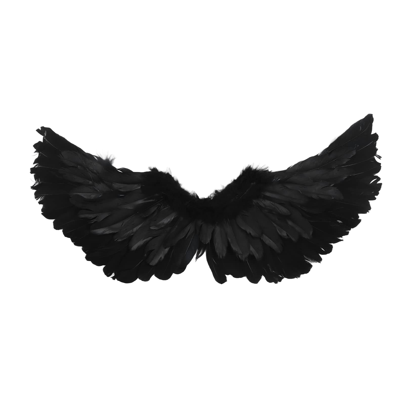 BROLEO فرشته سیاه آنجل، لباس هالووین کریسمس او ایو فرشته، لباس فرشته پری سیاه برای کودکان، بزرگسالان، مردان، زنان، لباس کاپلی برای تصویربرداری، وسیله‌ی فتوشوت (سیاه)