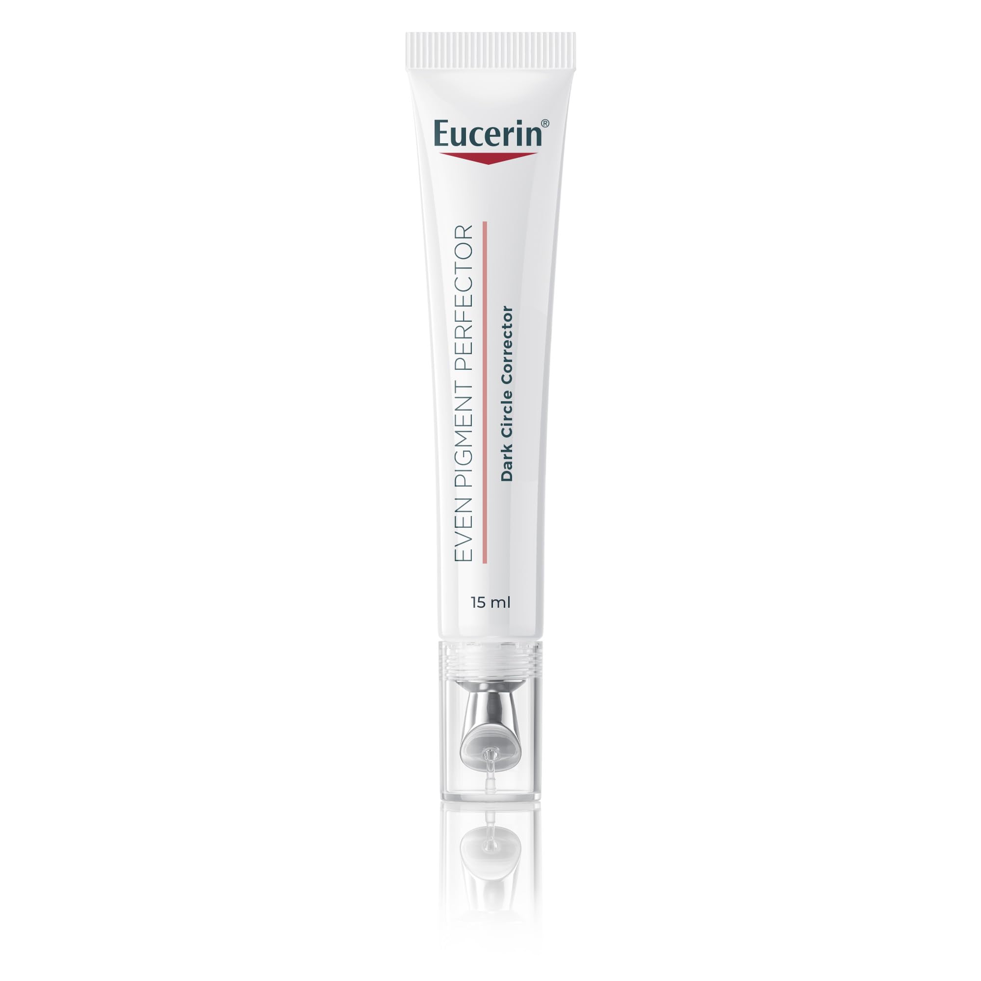 کرم مراقبت از چشم Eucerin Even Pigment Perfector Eye Corrector Dark Circle Illuminating، برای یک نگاه تازه و بیدار و کاهش حلقه‌های تیره با تیامیدول، موثر در ۲ هفته، ۱۵ میلی‌لیتر رنگ سفید