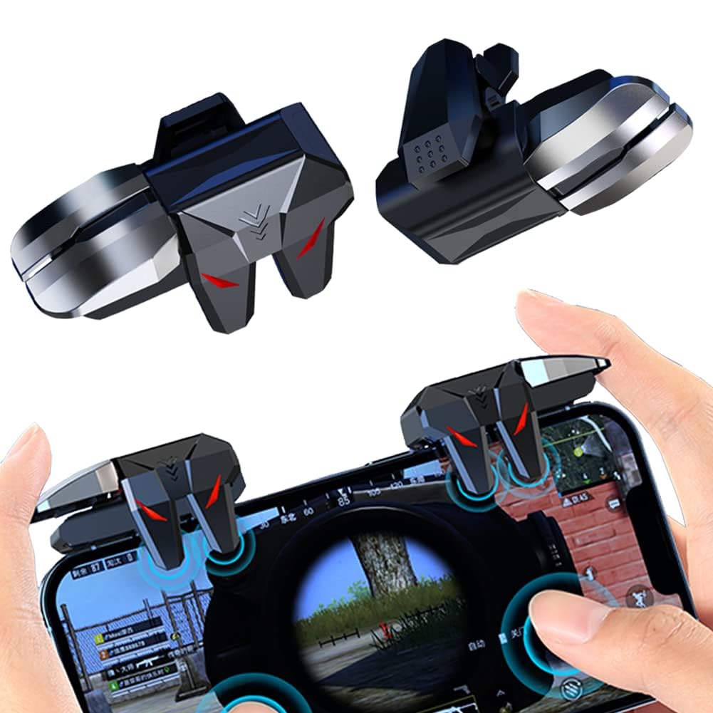 ترنجر بازی TERRIFI، کنترل‌کننده بازی PUBG Mobile Trigger 4 تریگر L1R1 L2R2، سازگار با آیفون و اندروید و اکثر گوشی‌ها پشتیبانی از COD/PUBG/ROS و بسیاری از بازی‌های دیگر، تجربه بازی‌افزاری خود را بهبود بدهید
