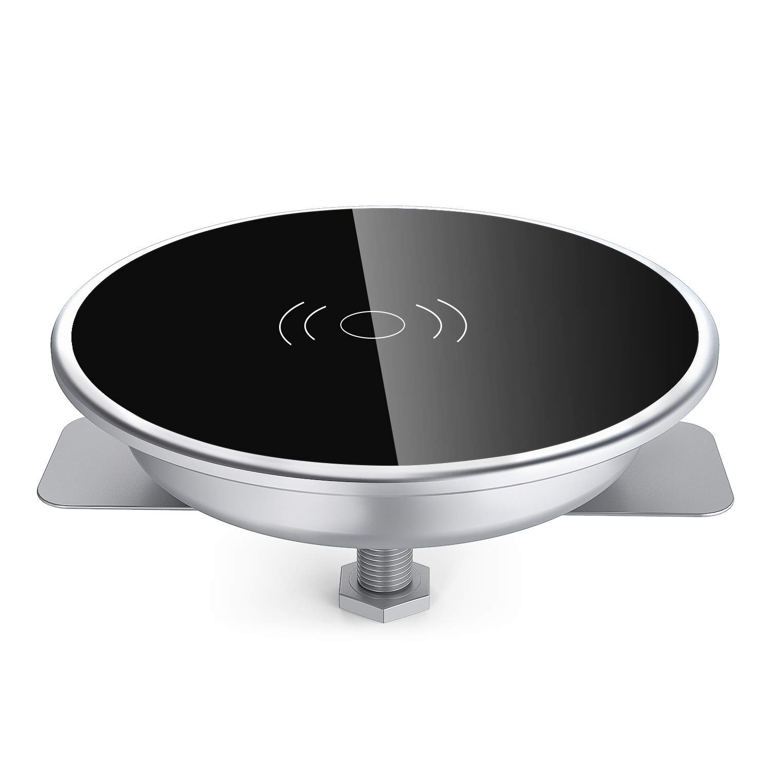 شارژر بی‌سیم TERRIFI Embed Desk، شارژر پد 15 وات، ایستگاه شارژ قدرتمند Grommet Power Qi بر روی دسکتاپ، شارژر بی‌سیم پنهان، سازگار با آیفون، سامسونگ