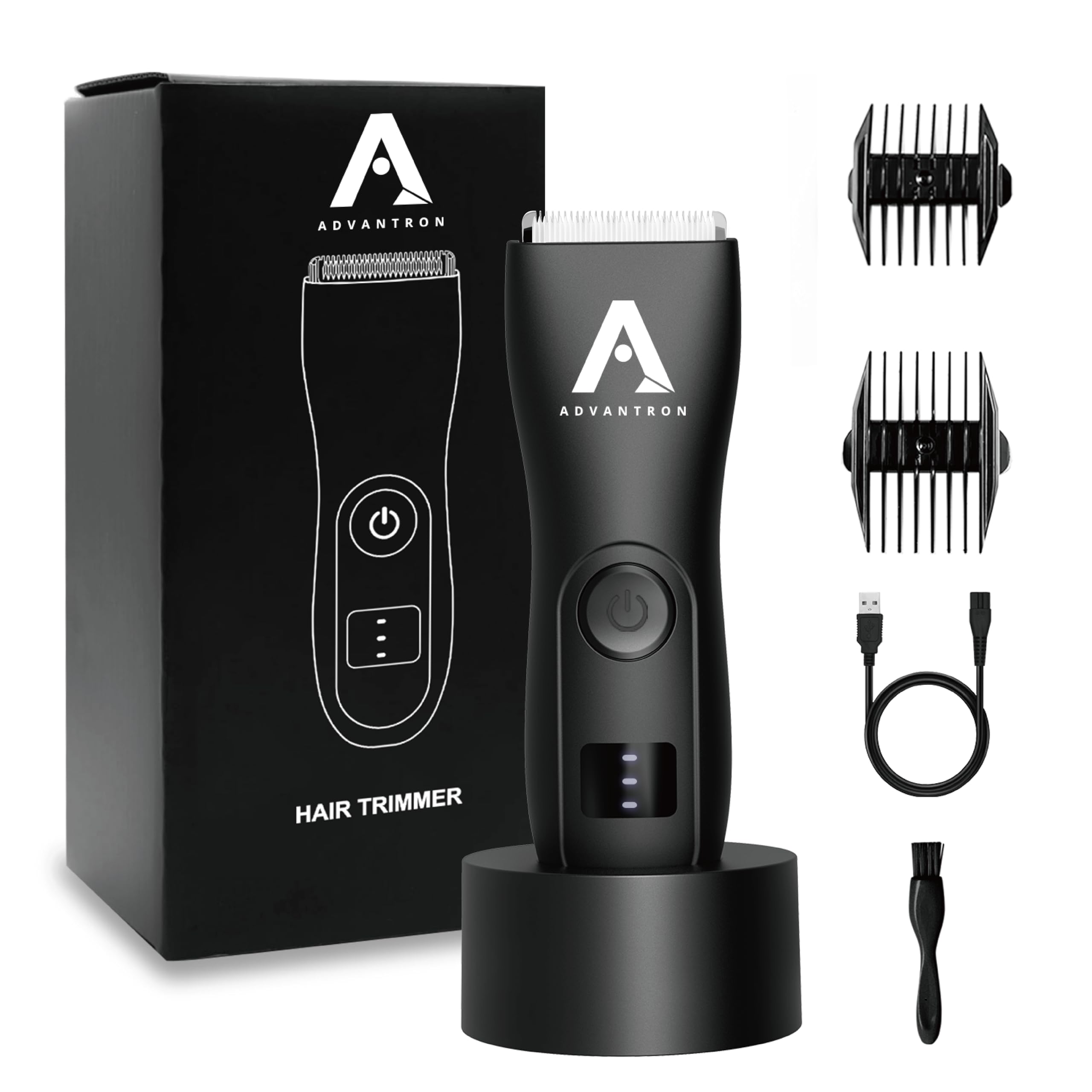 تریمر و اصلاح‌کننده بی‌سیم ضدآب Advantron برای مردان | تریمر و اصلاح‌کننده ریش و مو، تیغ‌زن جسم، اصلاح مناطق حساس، اصلاح یا اصلاح موهای بدن، اصلاح‌کننده برقی و بهترین کیت اصلاح مردان