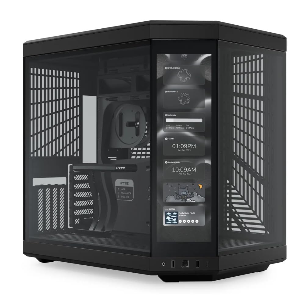 قابلمه میانی لمسی Hyte Y70 مشکی (E-ATX/ATX/M-ATX/M-ITX)