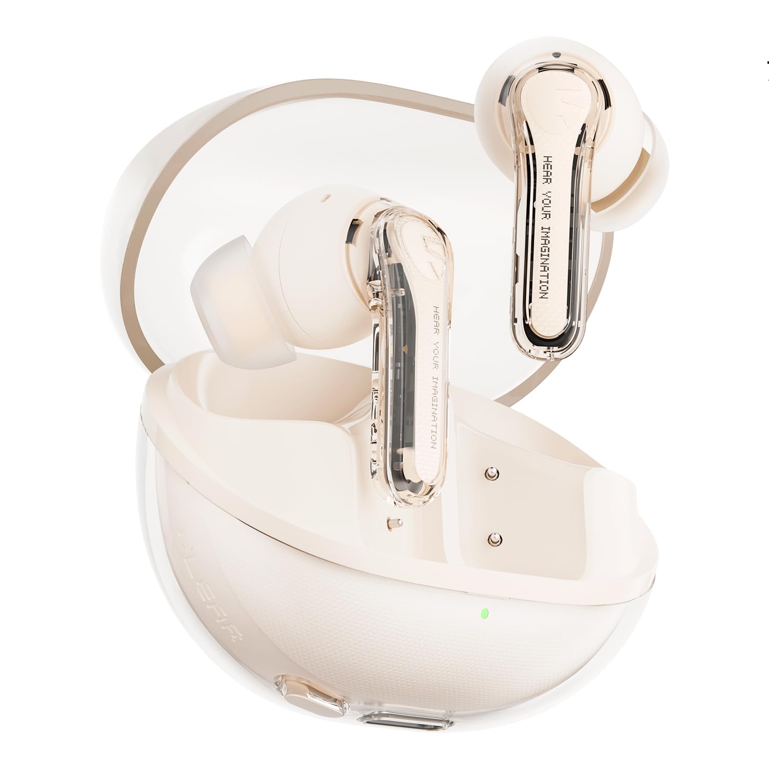 ساب صدای بی‌سیم SoundPEATS Clear، هدفون داخل‌گوشی بلوتوث 5.3، زمان پخش 40 ساعته، درایور 12 میلیمتر و دو میکروفن دوگانه با ENC برای تماس‌های واضح، حالت بازی، کنترل نرم‌افزار بژ