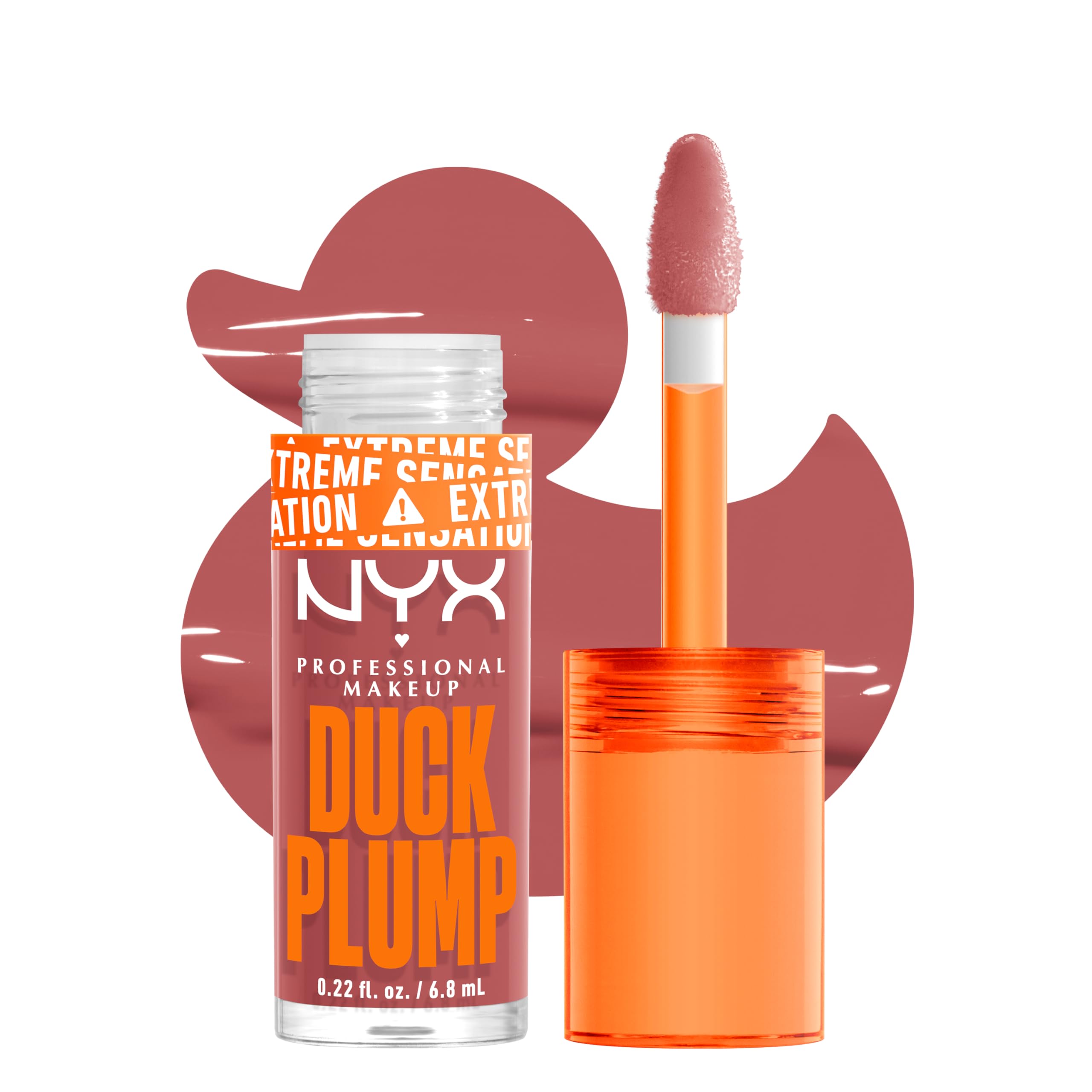 NYX PROFESSIONAL MAKEUP DUCK PLUMP لب پلاسم لب، پیگمنت بالا، براق بالا، براق بالا لب - NUDE SWINGS
