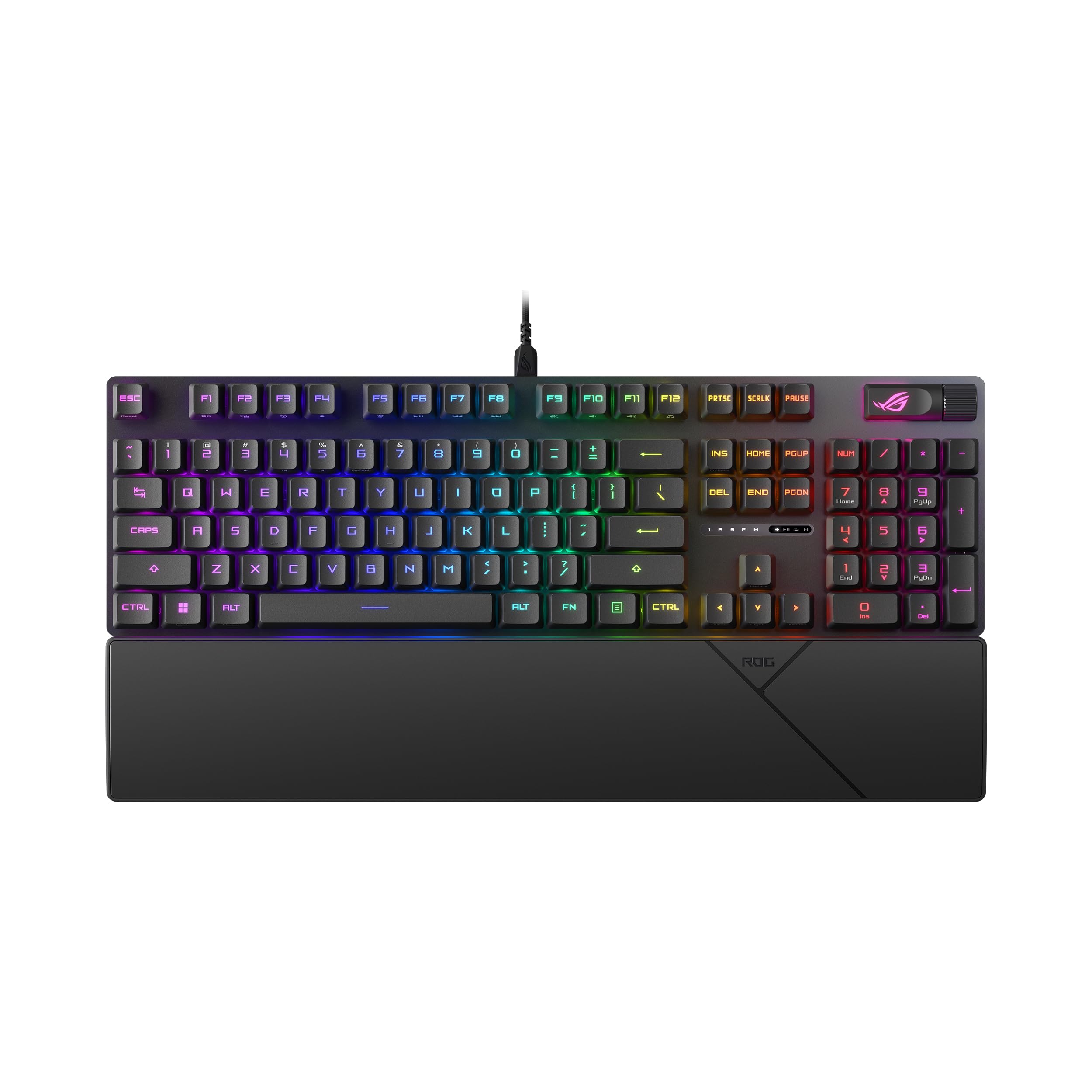صفحه کلید گیمینگ ASUS ROG Strix Scope II RX، IP57، اسفنج سایر آب بندی، سوئیچ های نوری قرمز ROG RX قبل از روغن کاری، کی‌کپ‌های UV-Coated ABS، کنترل‌های چند منظوره، دکمه‌های میانبر Xbox Game Bar، طرح AR