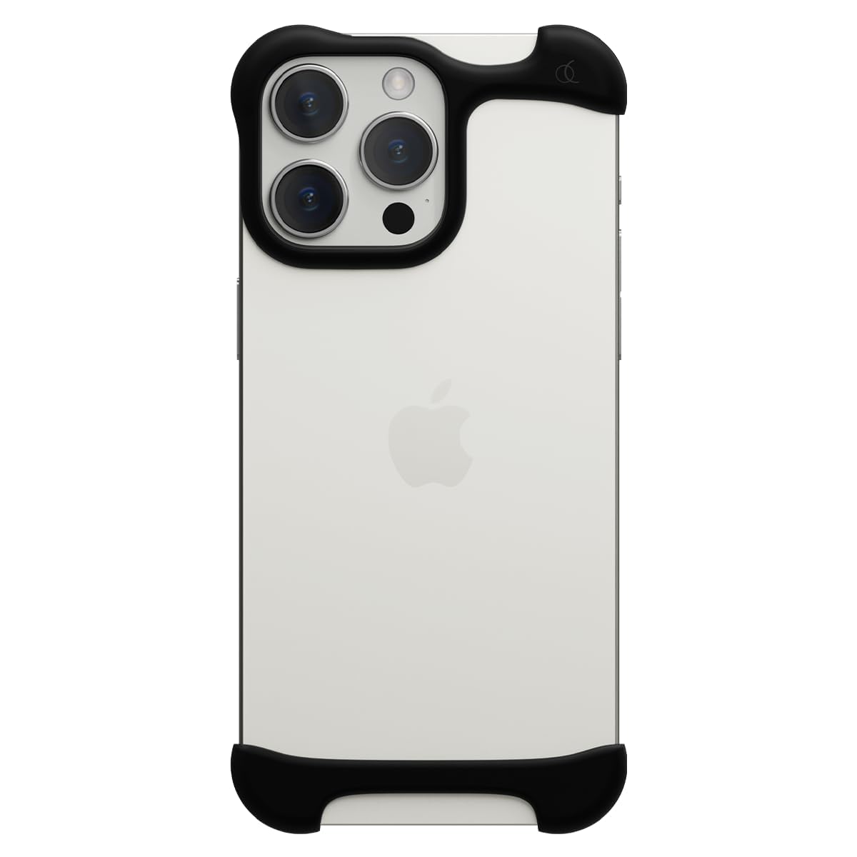 قلاب ضربه طراحی شده برای محافظ موبایل iPhone 15 Pro (2023)، محافظ حداقلی جذب شوک ورزش هوانوردی ورق آلومینیومی درجه هواپیما + الاستومر الاستومر درازایی آسان برای سایز 6.7 اینچ (آلومینیوم مات مشکی)