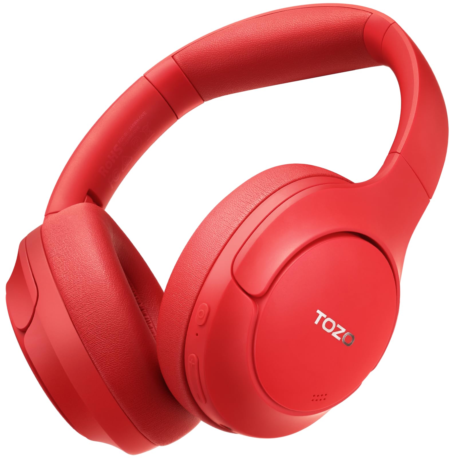 هدفون‌های فوق‌العاده سری Tozo HT2 با قابلیت کنسل‌ کردن فعال و نویزها، بیسی بسیار عمیق، زمان پخش ۶۰ ساعته، صدای باکیفیت عالی Hi-Res Audio با امکان تنظیم EQ شخصی از طریق اپلیکیشن، طراحی شیک و راحت برای مدت طولانی استفاده در خانه، دفتر کار و سفر - رنگ قرمز