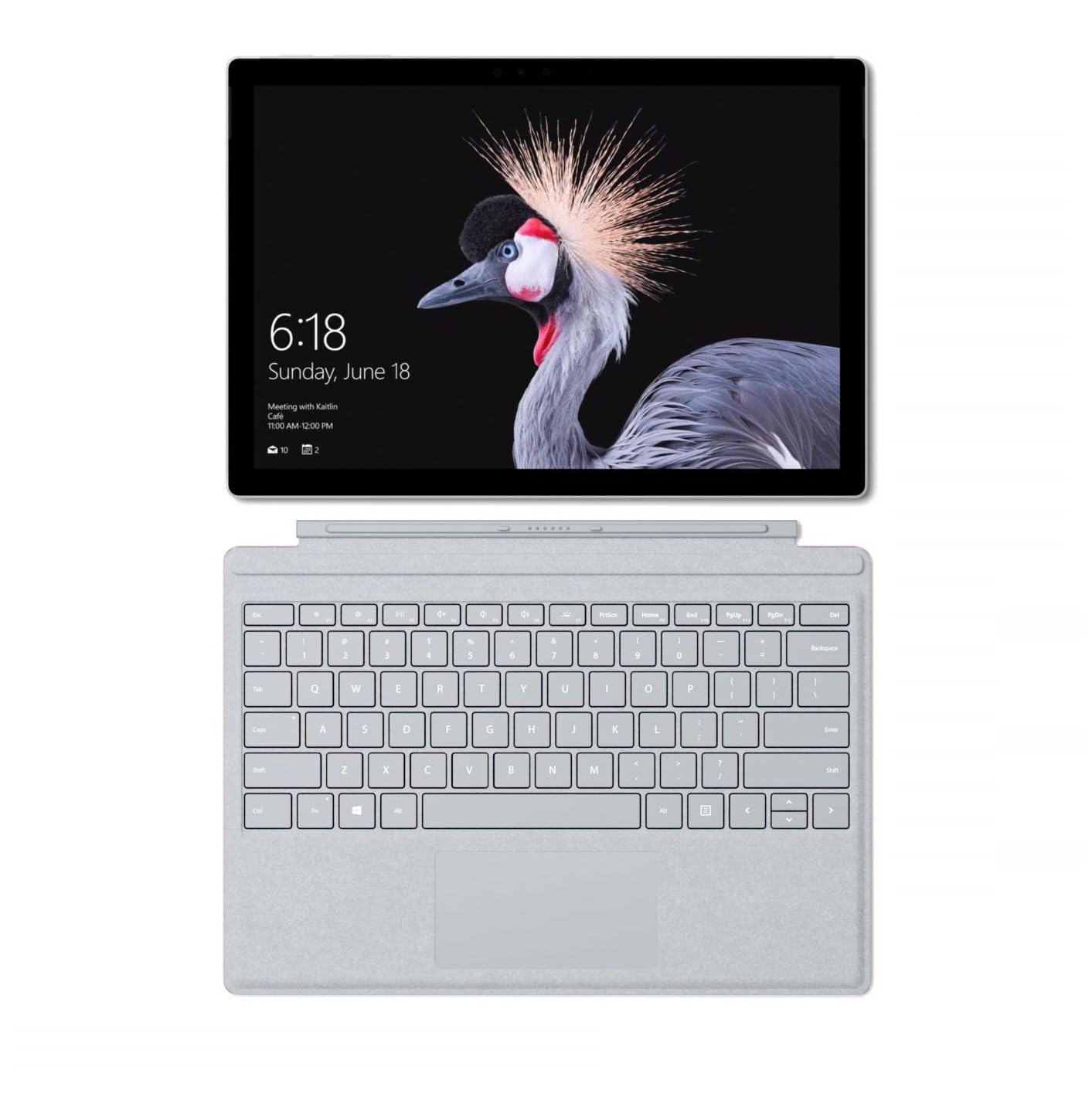 Microsoft Surface Pro 5 Tablet PC 12.3" لپ تاپ لمسی با کیبورد پشتیبانی شده، (2736x1824) نمایشگر 2K، هسته i5-7300U، 8 گیگابایت رم، 256 گیگابایت حافظه جانبی، پورت USB 3.0، DisplayPort، WiFi، BT Windows 10 Pro (تجدید نظر شده) i5-7th | 8GB-256GB SSD