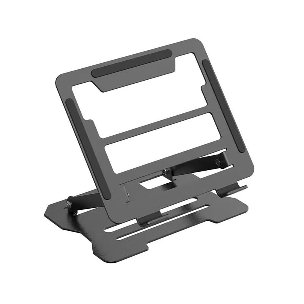 استند لپ تاپ Ybaier برای میز، استند قابل تنظیم از فولاد کربن برای لپ تاپ، استند کامپیوتری ارگونومیک قابل تاشه، صفحه نمایش قابل انعطاف و قابل حمل با سینی خنک کننده مناسب برای دستگاه‌های 10 تا 16 اینچ