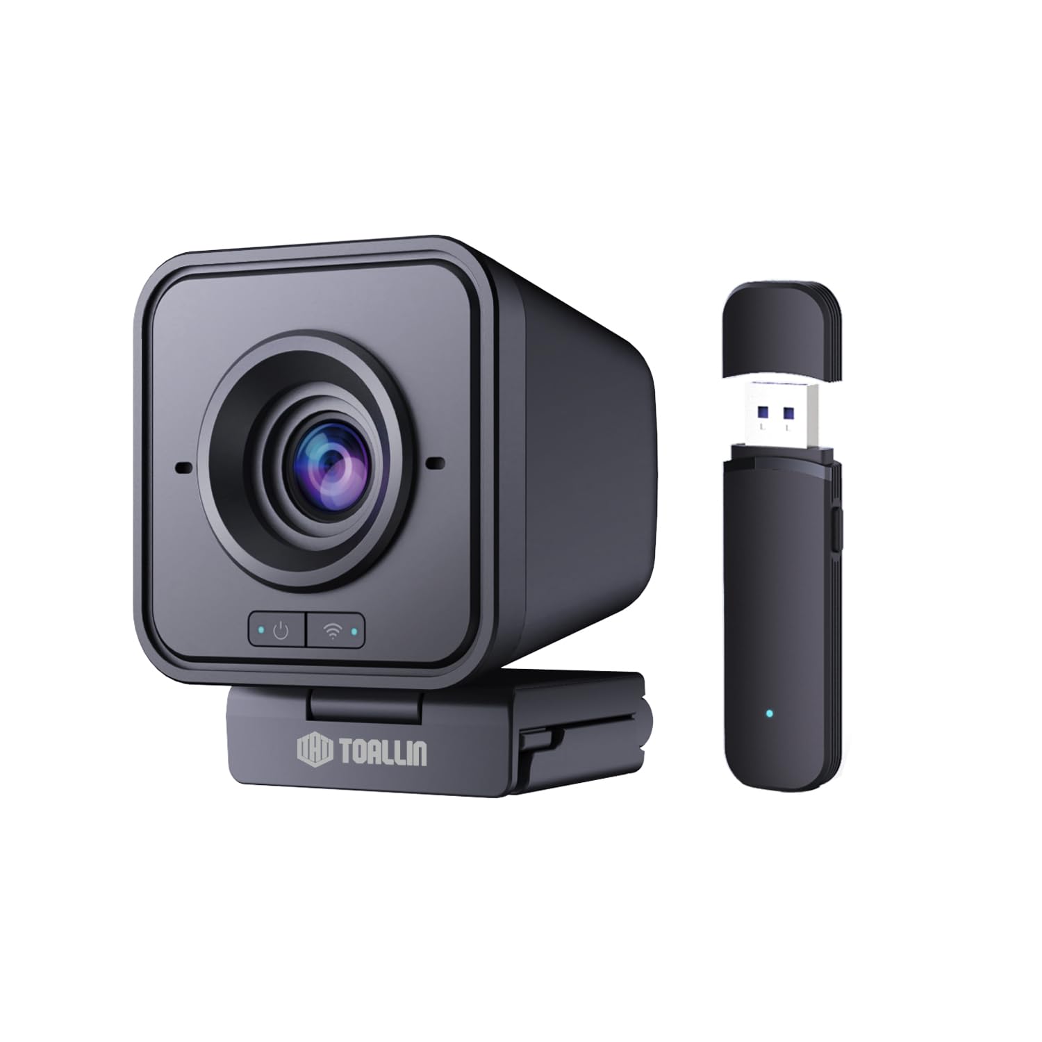 دوربین وب بی‌سیم TOALLIN با کیفیت تصویر HD 1080P برای کنفرانس تصویری / استریم زنده / تماس تصویری آنلاین روی کامپیوتر