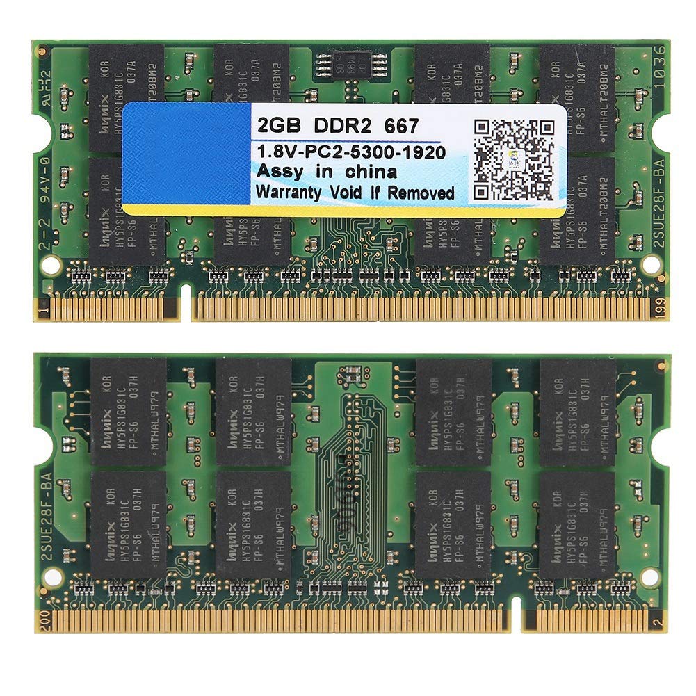 حافظه لپتاپ DDR2 667MHz 2GB، ماژول حافظه 200 پین PC2-5300 1.8V برای لپتاپ یا نوت‌بوک کامپیوتر