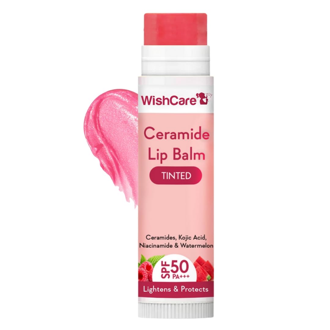 بالم لب با SPF50 PA+++ با رنگ و سرمایه‌گذاری کرامید ویشکر - کوجیک اسید و نیاسینامید - برای روشن‌کردن و محافظت از لب 5 گرم