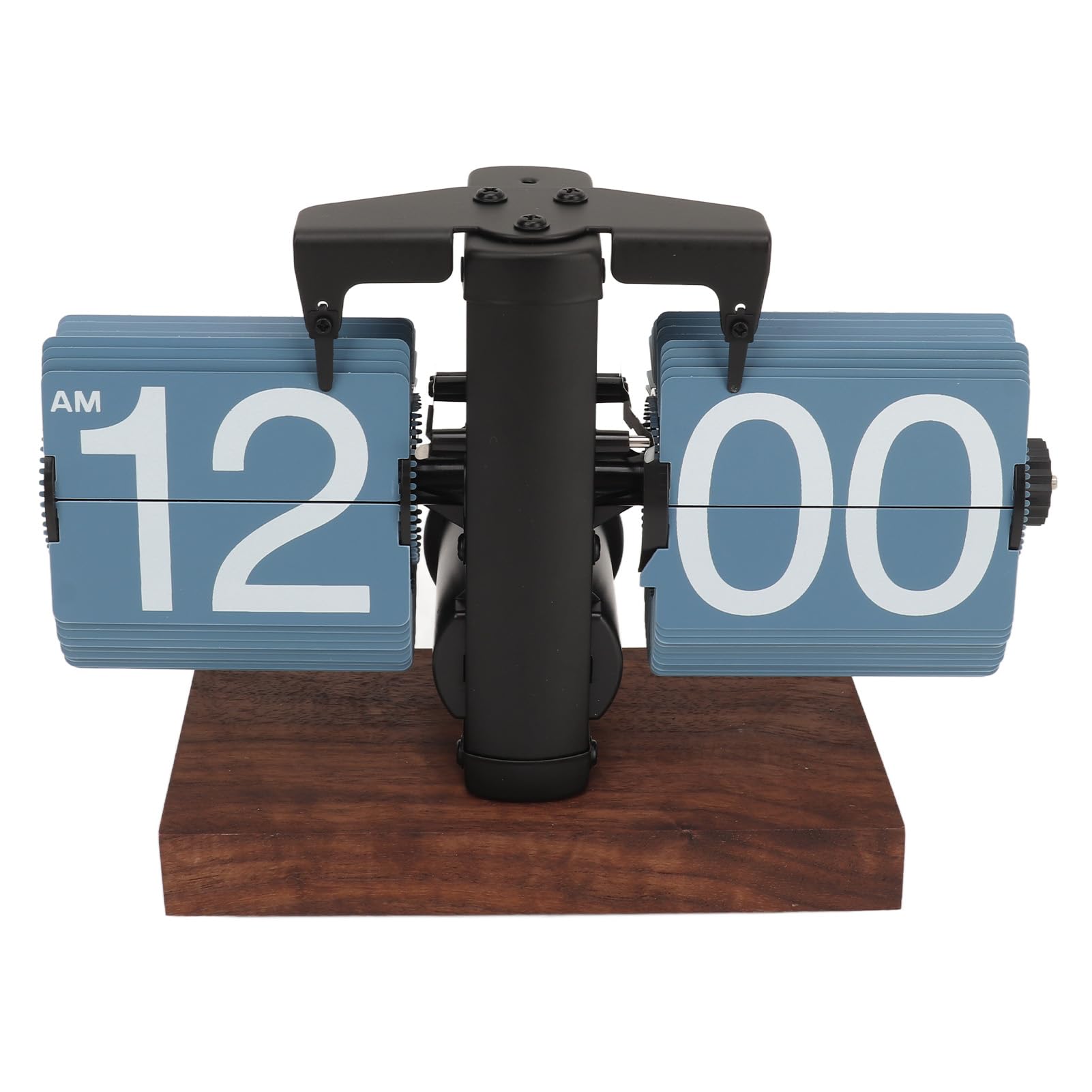 ساعت دیجیتال رترو با کلید خور Battery Powered، با عملکرد داخلی چرخ دنده، جدول ساعت مکانیکی بزرگ با شماره های بزرگ برای منزل، دفتر کار، مدرسه و هتل (آبی)