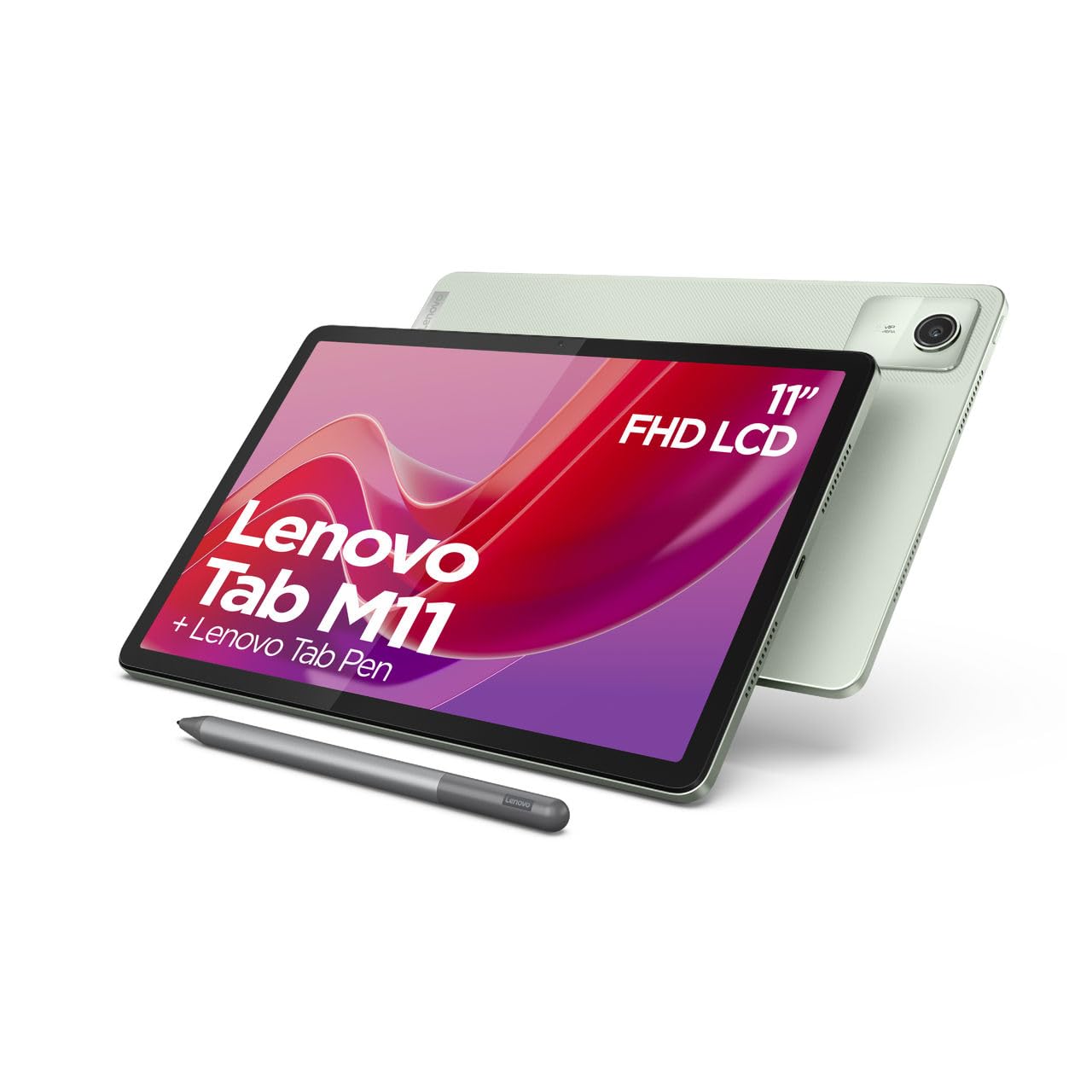 تبلت Lenovo Tab M11 | نمایشگر لمسی WUXGA 11 اینچ | MediaTek Helio G88 | 4 گیگابایت رم | 128 گیگابایت حافظه | وای-فای | اندروید 13 | سبز | شامل Lenovo Tab Pen
