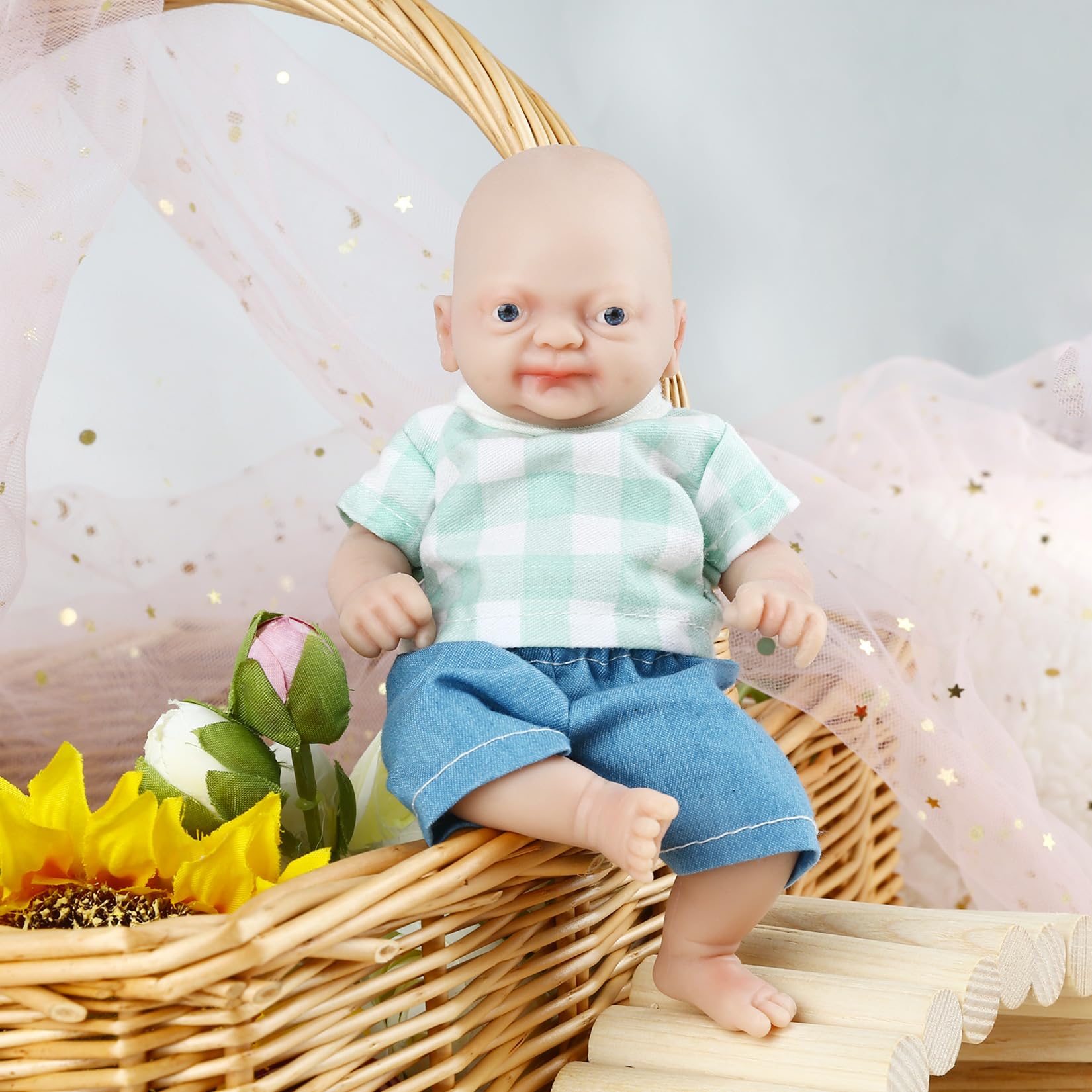 والنس Micro Premature Full Body عروسک نوزاد پسر سیلیکونی زنده مانند لوکاس Surprise برای کودکان ضد استرس