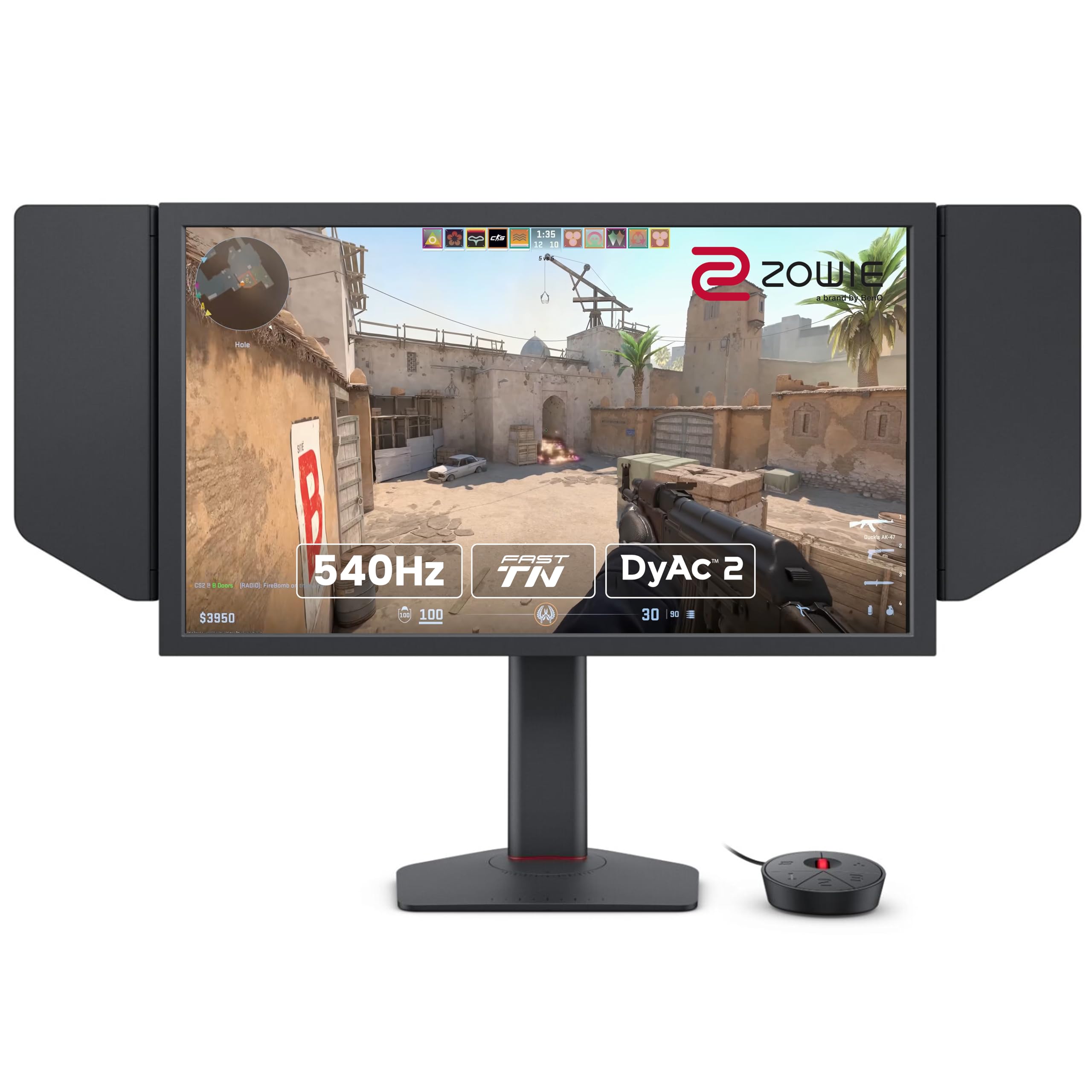 به‌ان‌کیو زاویه XL2586X | 24.1 اینچ | مانیتور گیمینگ TN 540Hz سریع برای اسپرت | وضوح حرکتی DyAc2 | 1080p | تنظیمات XL برای به اشتراک گذاشتن | کاور محافظ | تنظیم ارتفاع با بلبرینگ صنعتی جدید