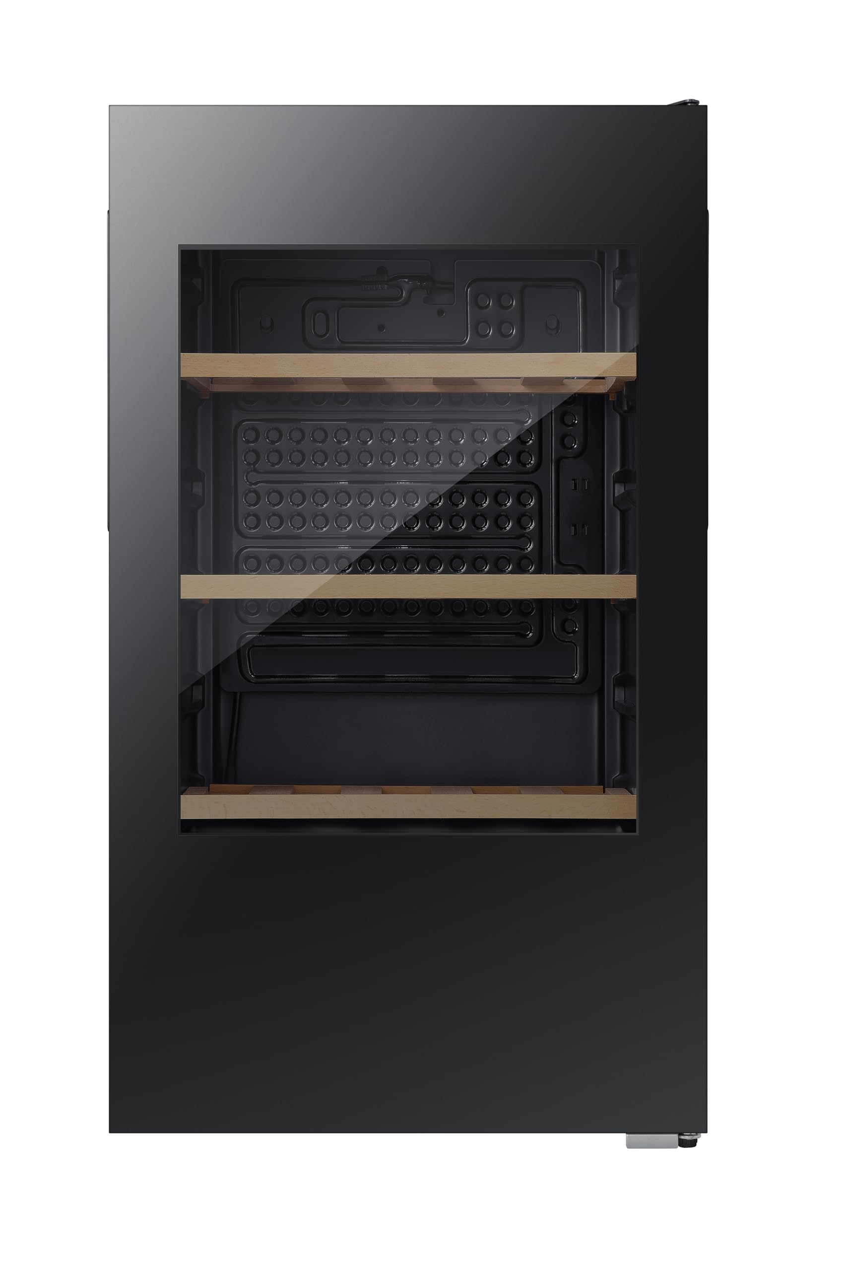 Hoover Beverage Cooler, 30 Bottle Capacity, Soft LED Light, Wooden Shelf, Reversible Door, Digital Temperature Display, Anti-UV Glass Door, 1 Yea,r Warranty Black - HWC-H30-B 100L