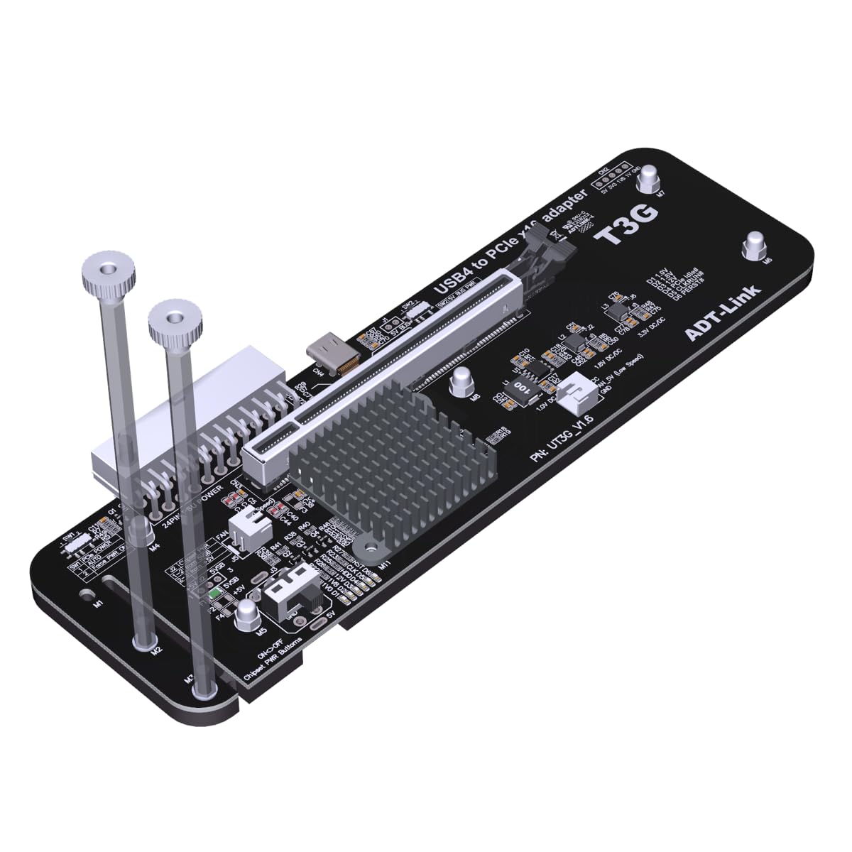 تبدیل کارت گرافیک لپ تاپ به اداپتور خارجی JMT ADT-UT3G USB4.0 Docking Station 64G PCIe4.0x4 سازگار با Thunderbolt 3 و 4، N51208