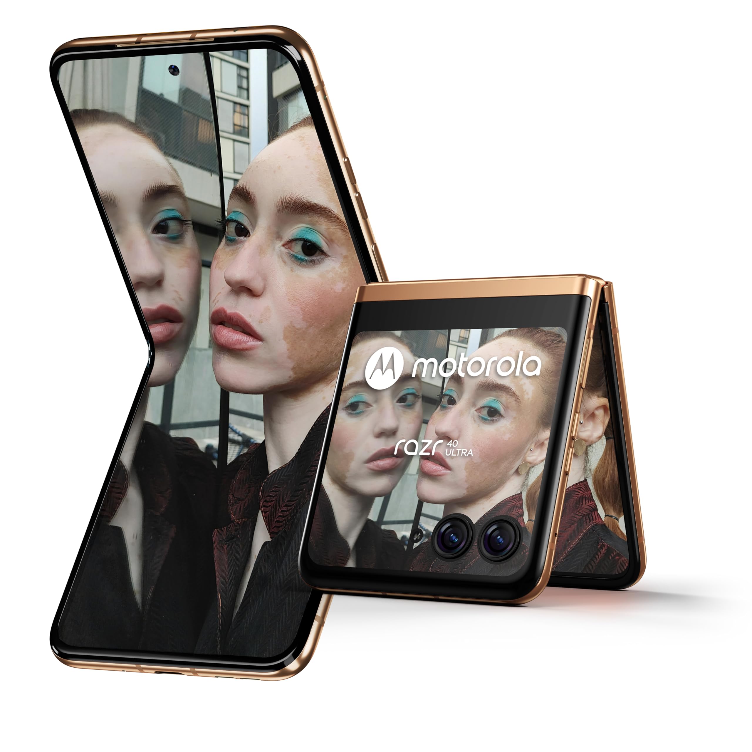 موتورولا Razr 40 Ultra XT2321-1 دو سیم کارت 256 گیگابایت حافظه داخلی + 8 گیگابایت رم تلفن هوشمند 5G 2023 با هدفون‌های بی‌سیم BOSE Quiet Comfort Ultra | نسخه خاورمیانه | 1 سال گارانتی (رنگ میوه هلو)