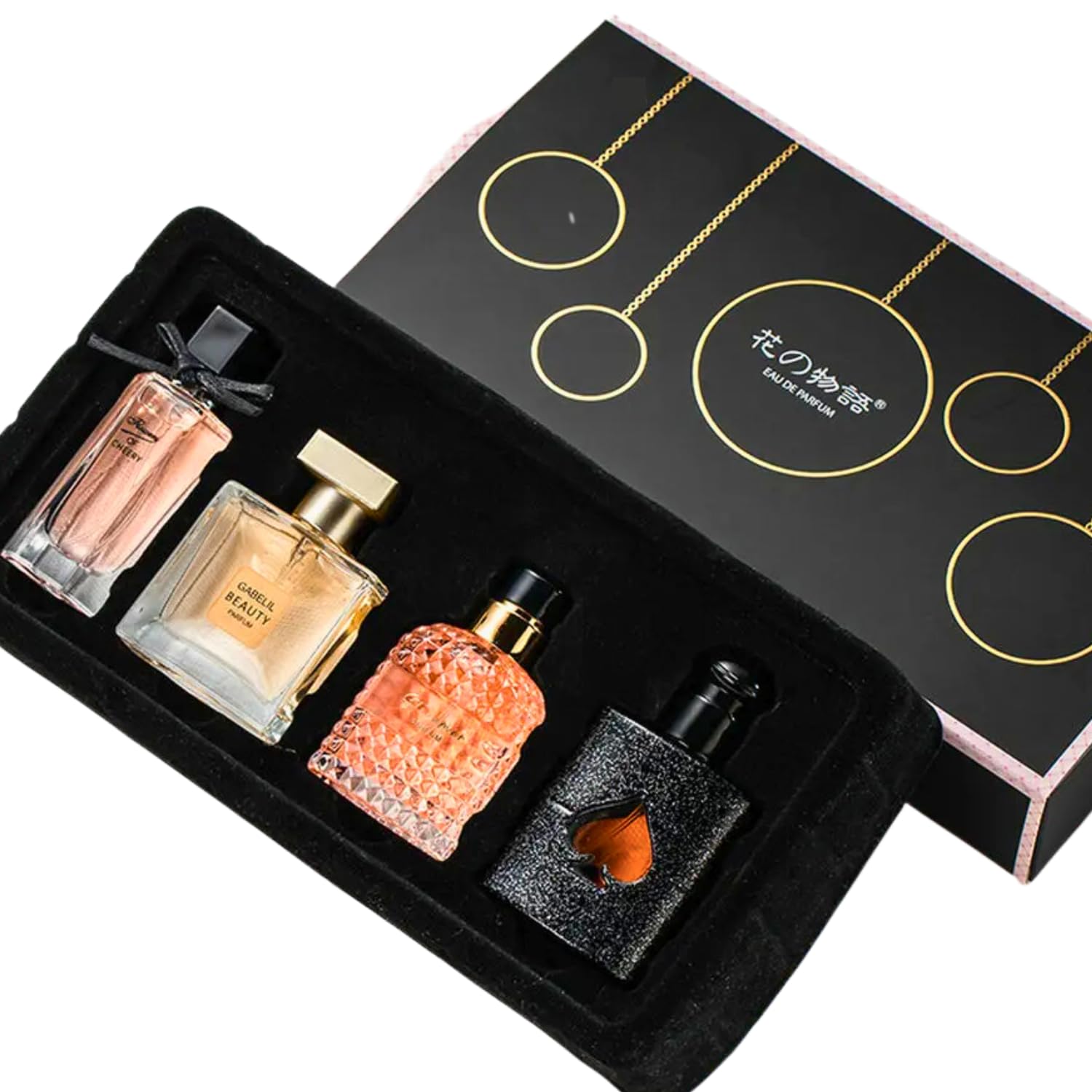 مجموعه هدیه ادکلن برای زنان، 4 عدد مجموعه ادکلن هدیه ولنتاین برای او، عطر گلی تازه و خوشبویی با ترکیبات آروماتیک، مجموعه ادکلن بانوان برای قرار ملاقات، تولد، هدیه به دوست دختر، او د پرفیوم برای زنان