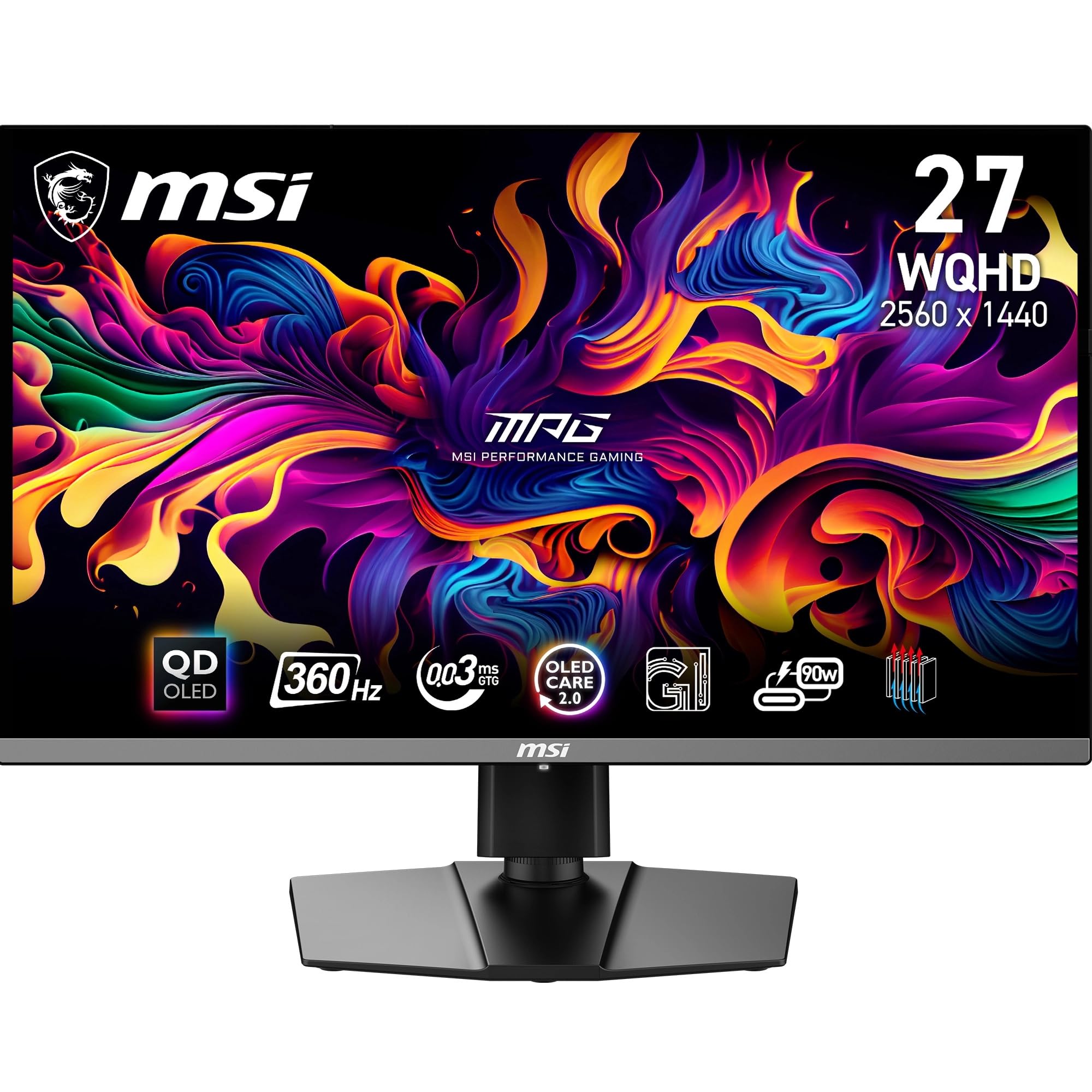 MSI MPG 271QRX QD-OLED پنل صفحه‌ی 26.5 اینچی واید Quad HD QDOLED سیاه flat PC