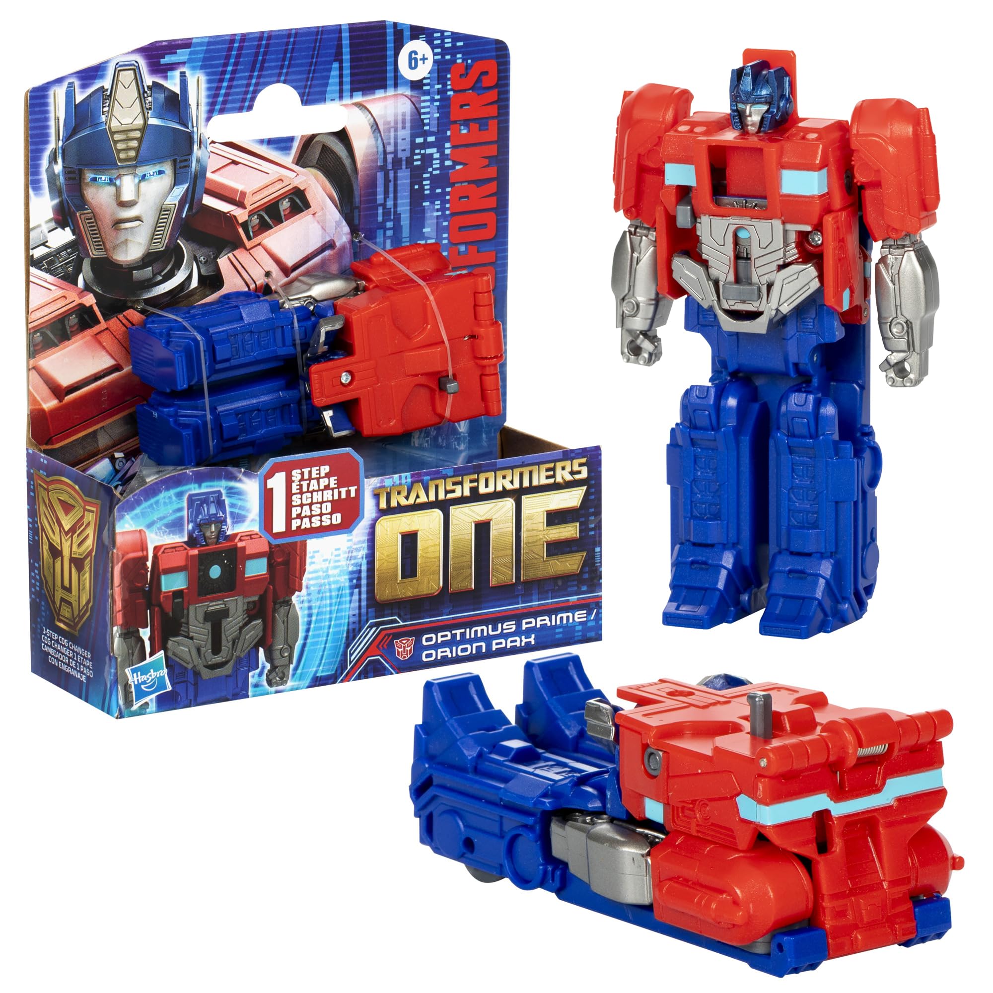 Transformers یک تغییردهنده قطعه یک Cog Optimus Prime (Orion Pax) فیگور اکشن ربات 4 اینچی، اسباب بازی تعاملی برای پسران و دختران بالای ۶ سال
