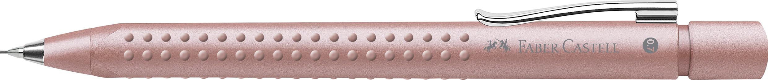 قلم مکانیکی Faber-Castell Grip Pale Rose 131262 با سختی مایع قلم HB 0.7 میلی‌متر با پاک‌کن 0.7 میلی‌متر رز روشن