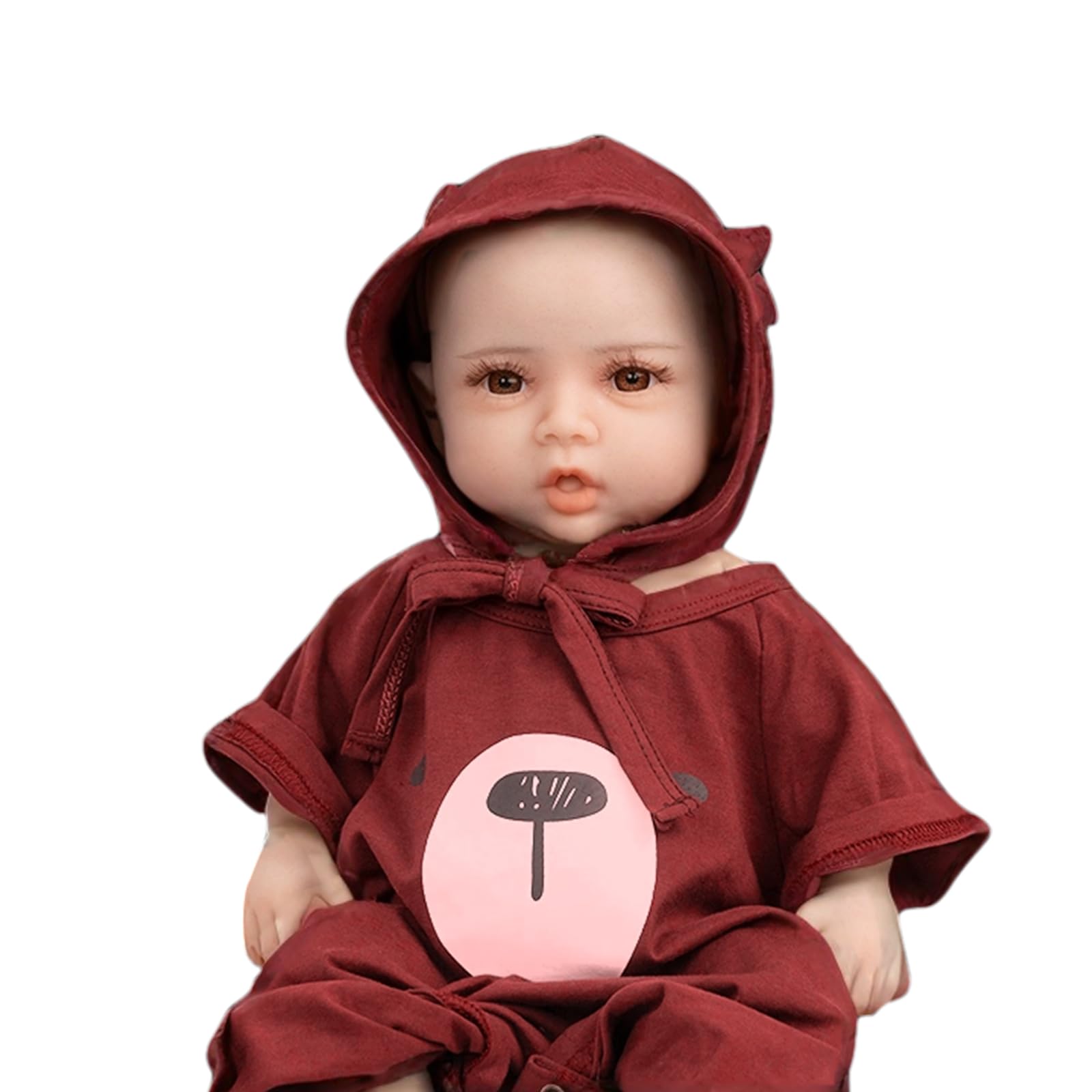 دمپای متعدد بافت یکپارچه سیلیکون بچه نوزادهای Reborn Baby Dolls ۱۴ اینچی بدن کامل و واقع‌گرا هدیه بچه نوزاد - دختر زیبا، با وزن، چهره‌ی جالب و بدن نرم (بژ) - ابعاد: ۱۴.۲ اینچ