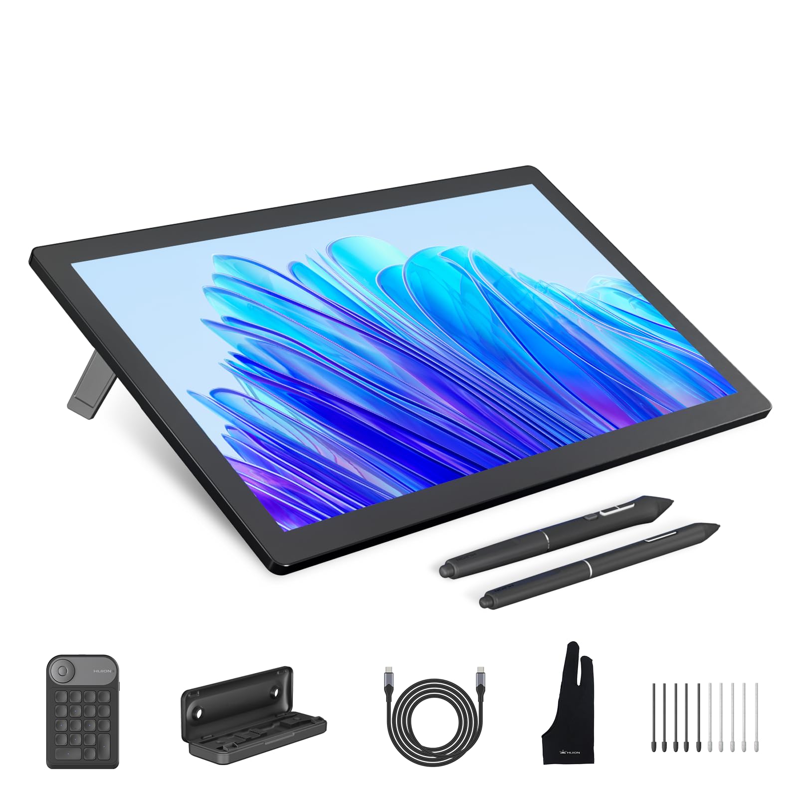 تبلت نقاشی HUION KAMVAS Pro 19 با صفحه نمایش لمسی 4K UHD، مانیتور نقاشی با 96٪ Adobe RGB با 1.07 میلیارد رنگ، قلم PenTech 4.0 PW600، فشار قلم 16384، قلم نازک، Keydial Mini، 18.4 اینچ