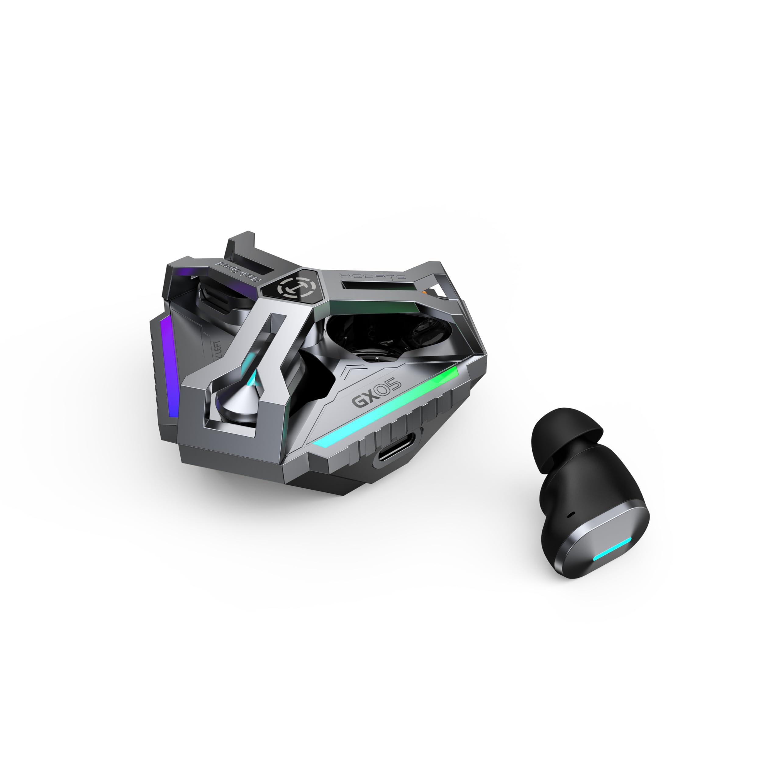 هدفون بازی بی سیم بلوتوثی Edifier HECATE GX05 True، با قابلیت لغو نویز فعال، با تاخیر بسیار کم (سرعت پاسخ 2.4 گیگاهرتز)، LHDC، دو میکروفون، RGB، شارژ سریع