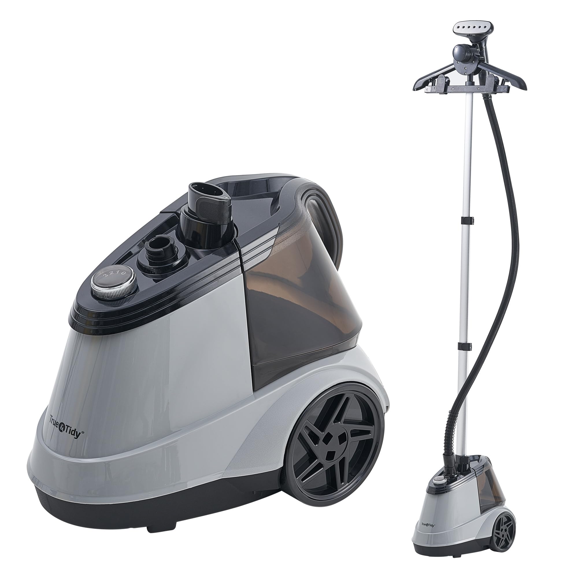 True & Tidy® Pro Heavy-Duty Commercial Full Size Garment Steamer for Clothes with 3 Steam Settings, Extra Large 2.9L (98 oz) Water Tank, 1800 watts, 90+min of Steam Garment Steamer Gray

تبدیل کننده مترجمین به پارسی هستم['<{