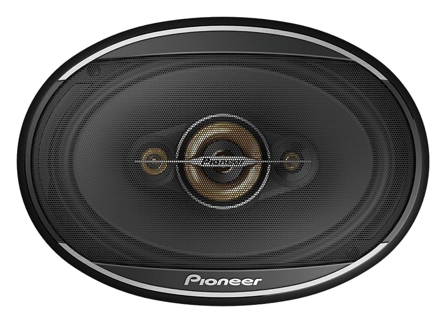 اسپیکر 4 راهه Pioneer TS-A6978S با توان خروجی ماکزیمم 650 وات و توان RMS 100 وات، با طول 9 اینچ و ارتفاع 6 اینچ، رنگ مشکی