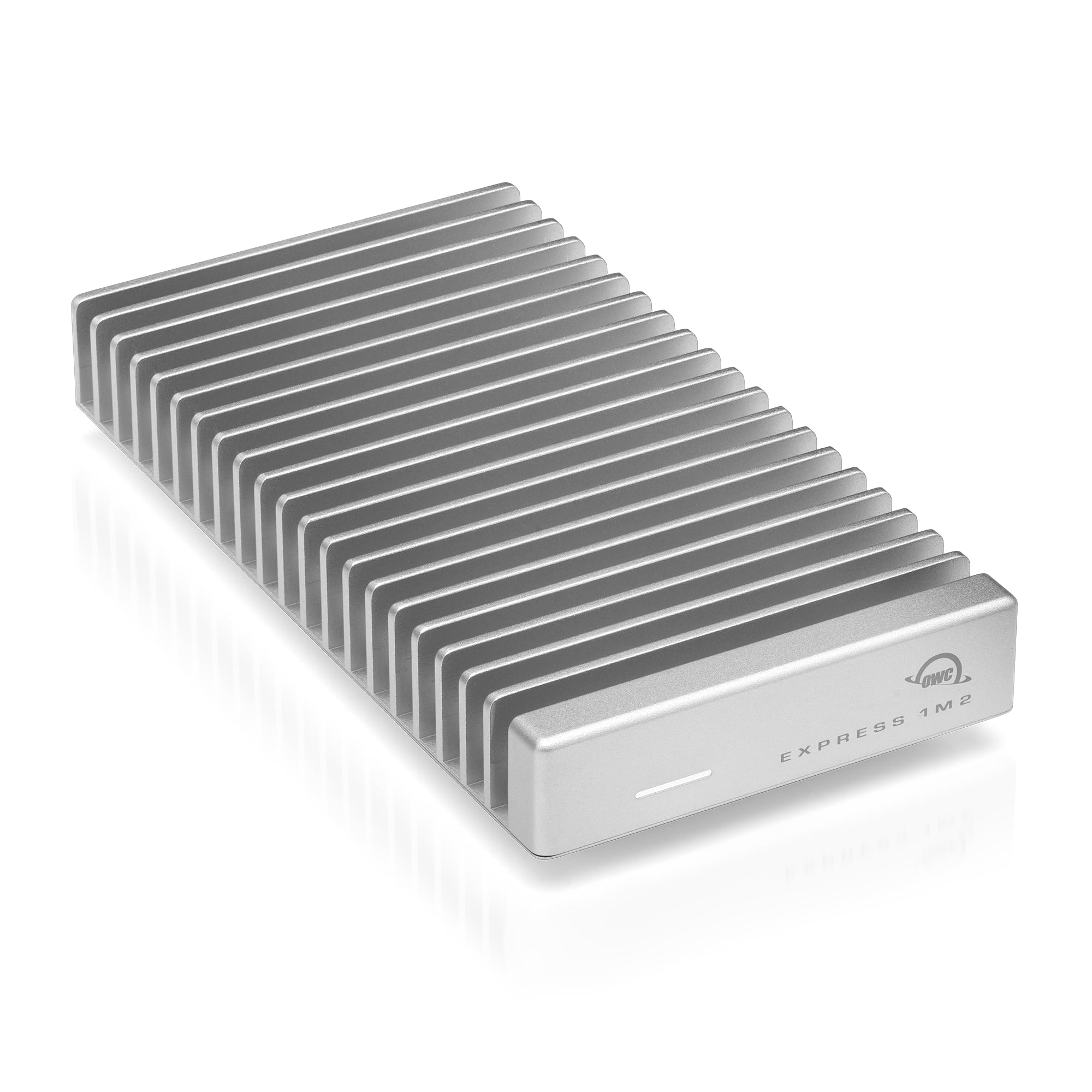 OWC 1TB Express 1M2 یک حافظه‌جانبی NVMe Thunderbolt (USB-C) SSD USB4 با ظرفیت 1 ترابایت و سرعت فوق‌العاده بالا است که دارای قاب آلومینیومی با سینک حرارتی می‌باشد.