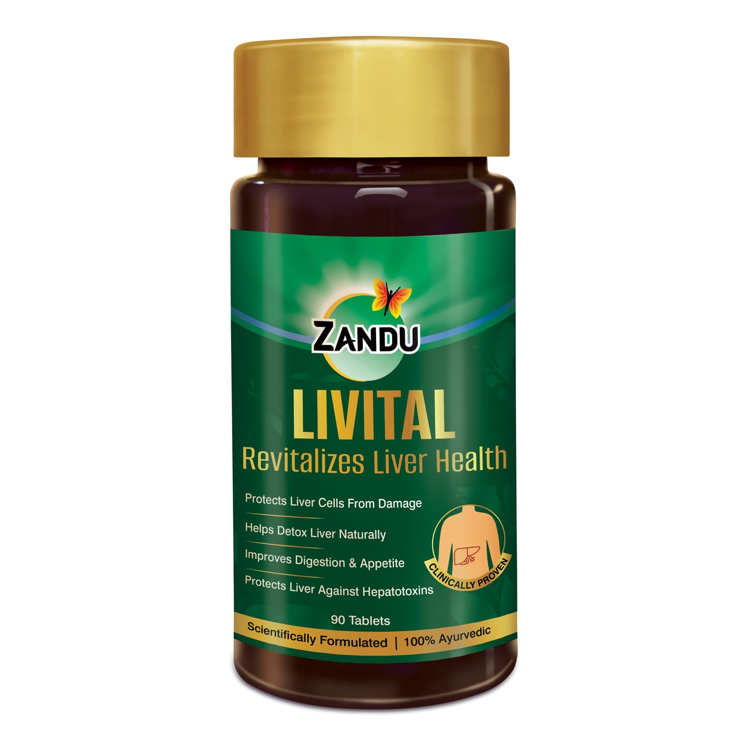 تبلت‌های Zandu Livital، ترکیبات 100٪ آیورودیک، کبد را در برابر انواع هپاتوتوکسین‌ها محافظت می‌کند| مفید در بیماری چربی کبد| گوارش و اشتها را بهبود می‌بخشد و در دیتاکس کبد کمک می‌کند