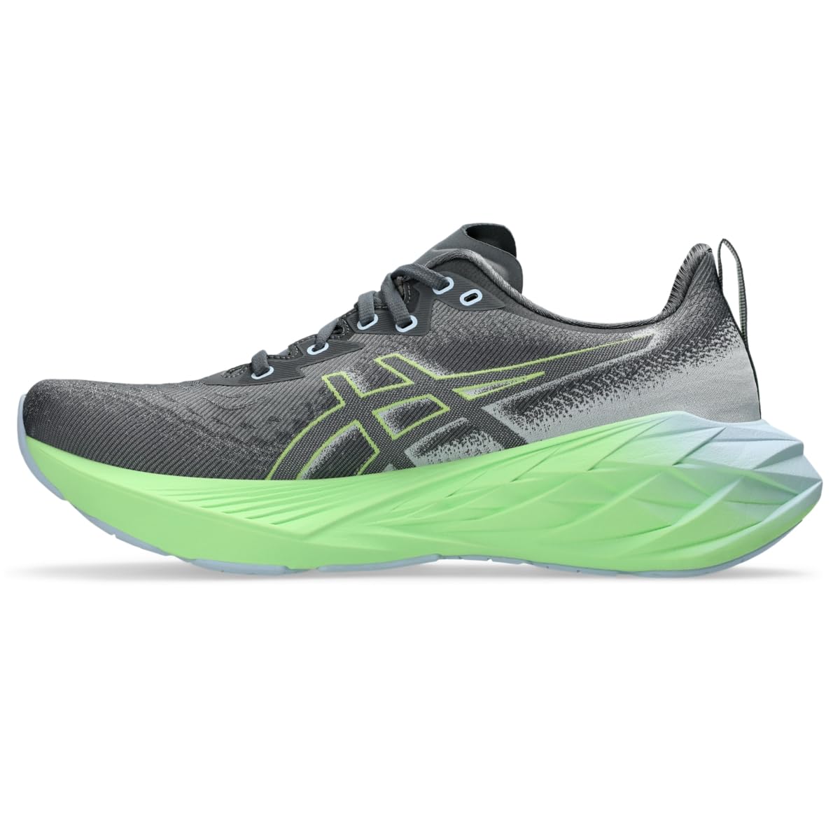 کفش مردانه Asics Novablast 4 مدل مردانه اندازه 40 اروپا رنگ استیل خاکستری/لیموی الکتریکی