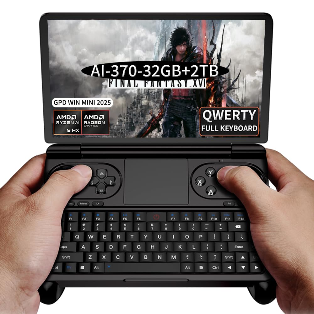دستگاه بازی گیم‌پلیر شخصی GPD Win Mini 2024 [AMD Ryzen 7 8840U-32GB+2TB] با صفحه نمایش لمسی ۱۹۲۰ در ۱۰۸۰ اینچی