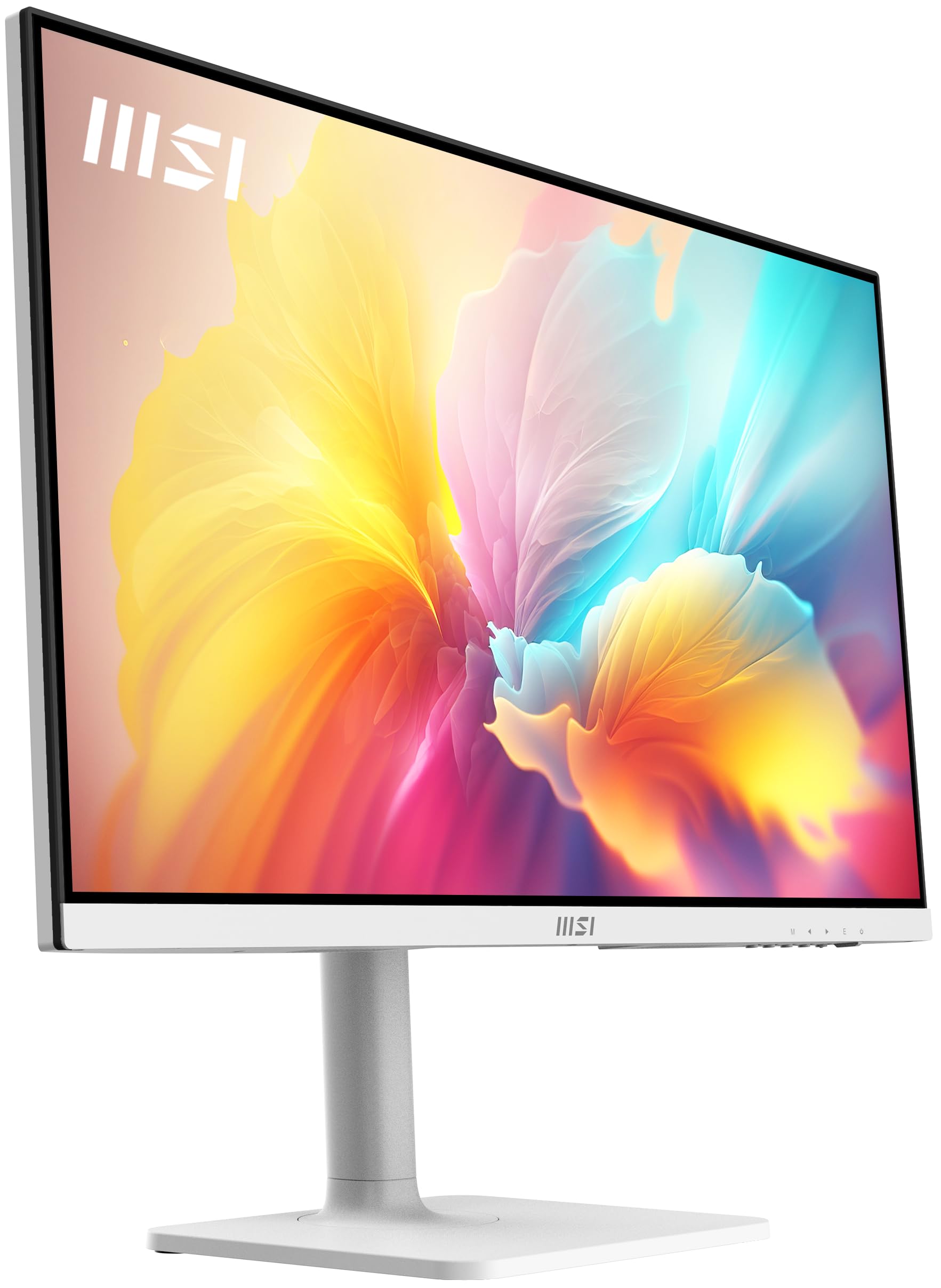 مانیتور کامپیوتر MSI Modern MD272QXPW 27 اینچ IPS 2560 x 1440 (QHD)، 100 هرتز، Adaptive-Synch، HDR 400، HDMI، DisplayPort، تحویل برق USBC 65W، KVM، VESA، قابل تنظیم ارتفاع، بلندگو، 1ms، سفید