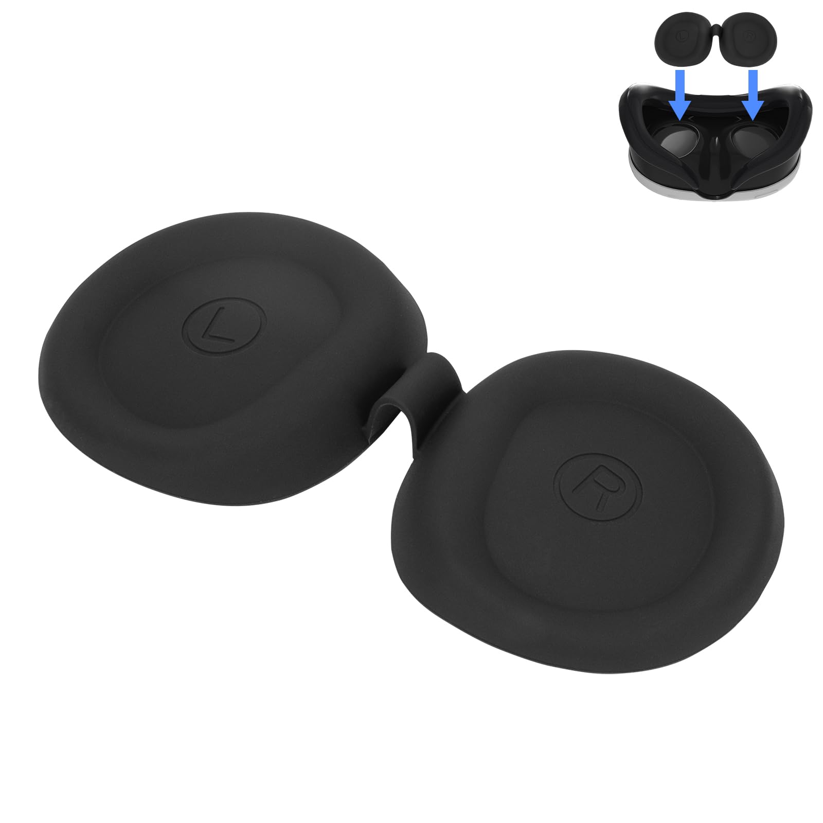 محافظ لنز VR Geekria سازگار با هدست Meta Quest 3 ، طراحی پوشش سیلیکونی محافظ کاپ ، ضد گرد و غبار و ضد خط و خش ، محافظ روکش قابل شستشو (مشکی)