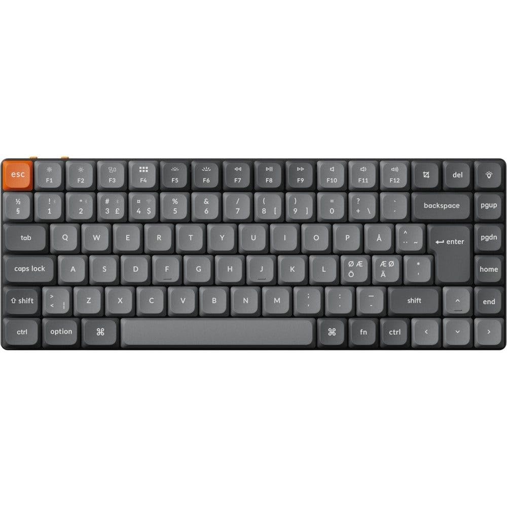 صفحه کلید مکانیکی بی سیم Keychron K3 Max QMK/Via با طراحی ۷۵٪ قابل برنامه‌ریزی، LED‌های RGB، سوئیچ قرمز Gateron، فریم آلومینیومی، قابلیت جایگزینی گرم Gateron و رابط های بلوتوث/یواس‌بی-سی برای مکینتاش