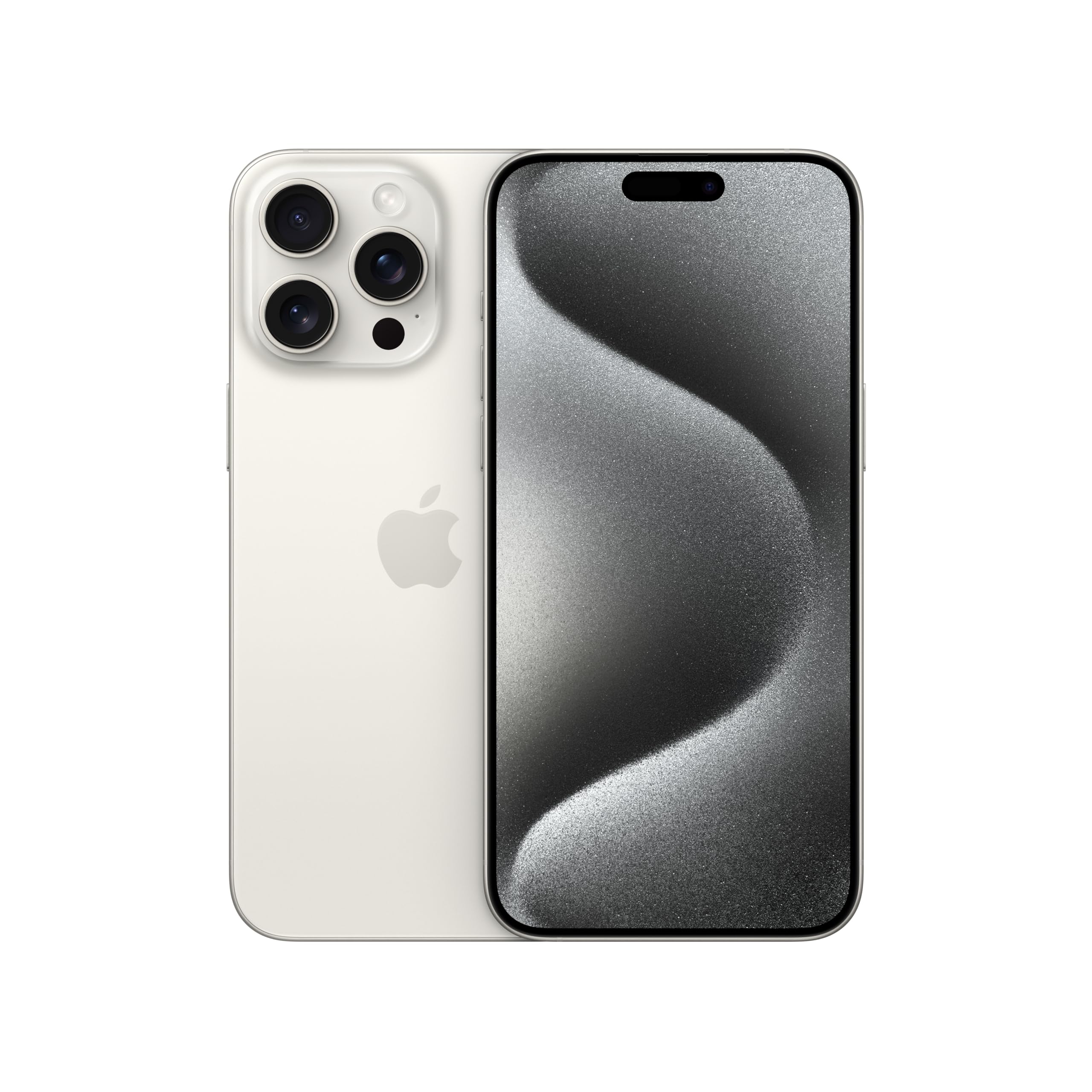 آیفون (تجدید نظر شده) اپل iPhone 15 Pro Max (256 گیگابایت) - تیتانیوم سفید 256 گیگابایت تیتانیوم سفید