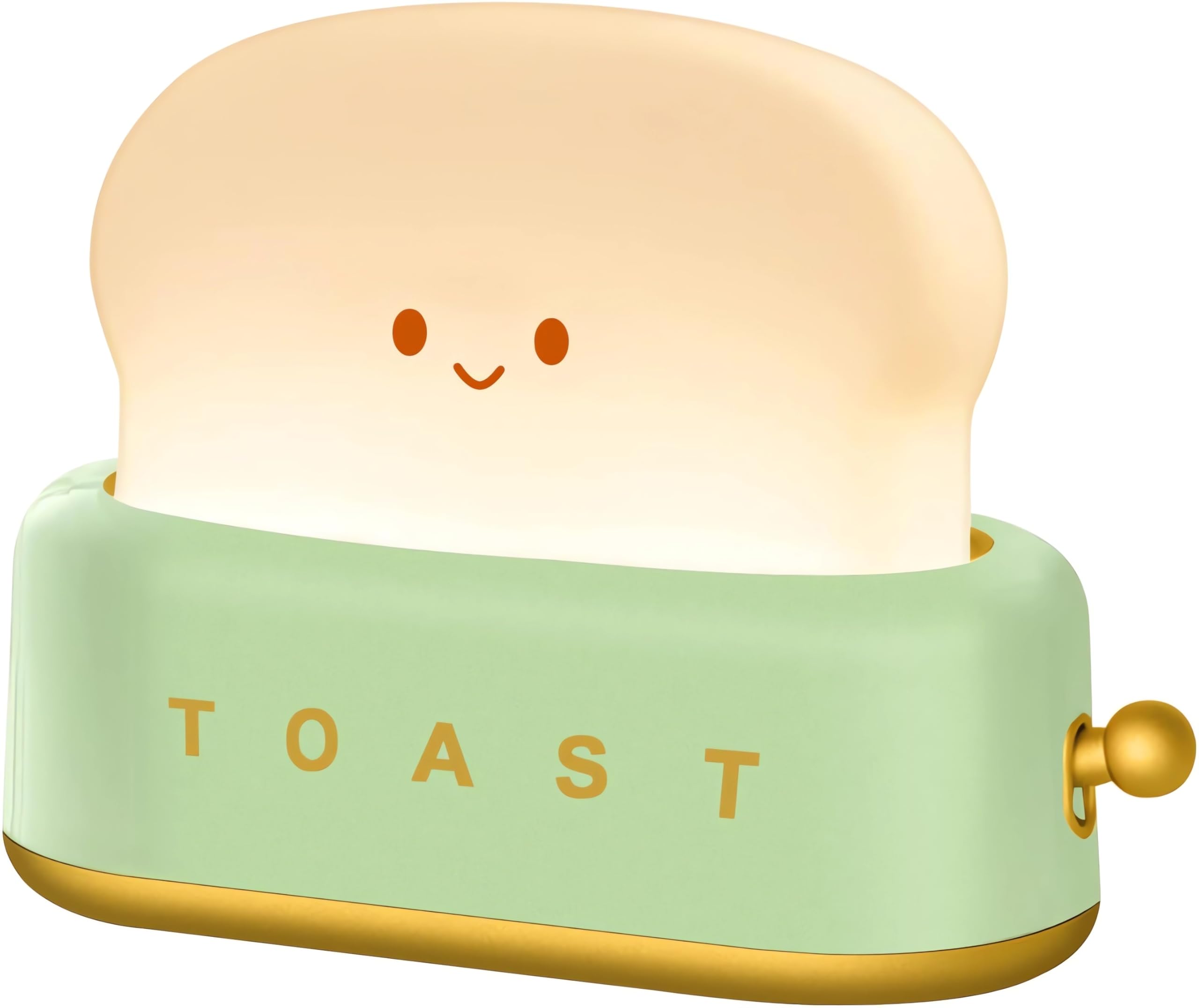 لامپ شب ELEPHANTBOAT® Night Light Toaster، نور نرم‌کننده نان، با تایمینگ وظیفه و نور شب Led با قابلیت شارژ از طریق Usb، با یک باطری 800mAh قابل شارژ برای میز، اتاق خواب و اتاق نشیمن جذاب