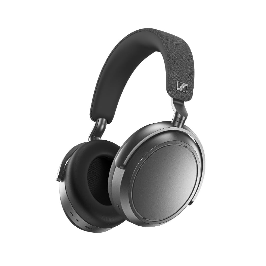 هدفون بی‌سیم Sennheiser Momentum 4: هدفون بلوتوث برای تماس‌های واضح با کنسل هوشمند نویز، دارای 60 ساعت عمر باتری، صدای قابل تنظیم - گرافیت خاکستری