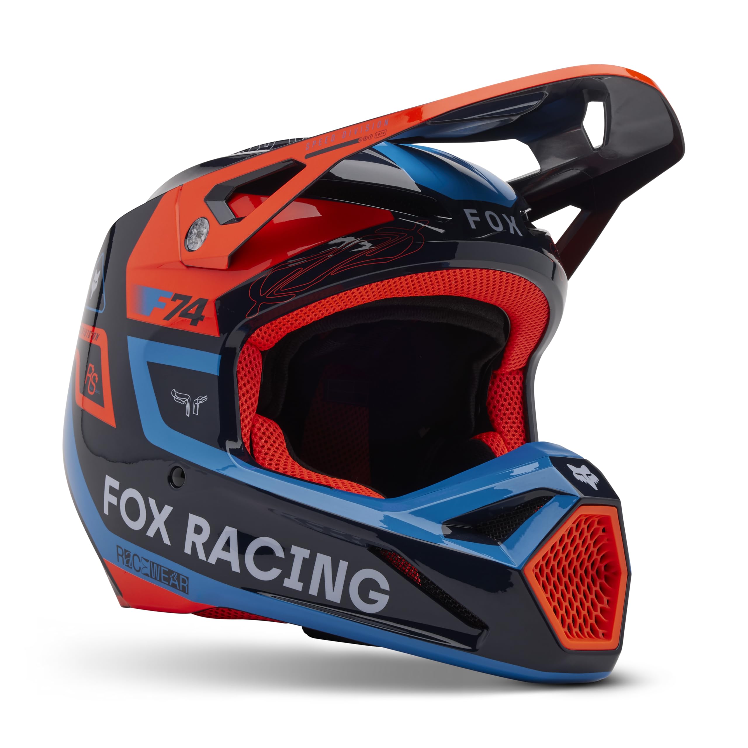 کلاه موتورسواری Fox Racing Full Face V3 Rs Motocross سر و صورت سایز L مدل Midnight Race Spec