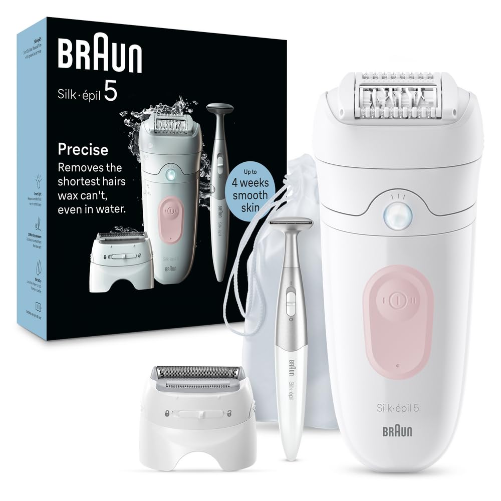 Braun Silk-épil 5 Epilator، مرطوب و خشک، پوستی صاف و دائمی، SE5-230
