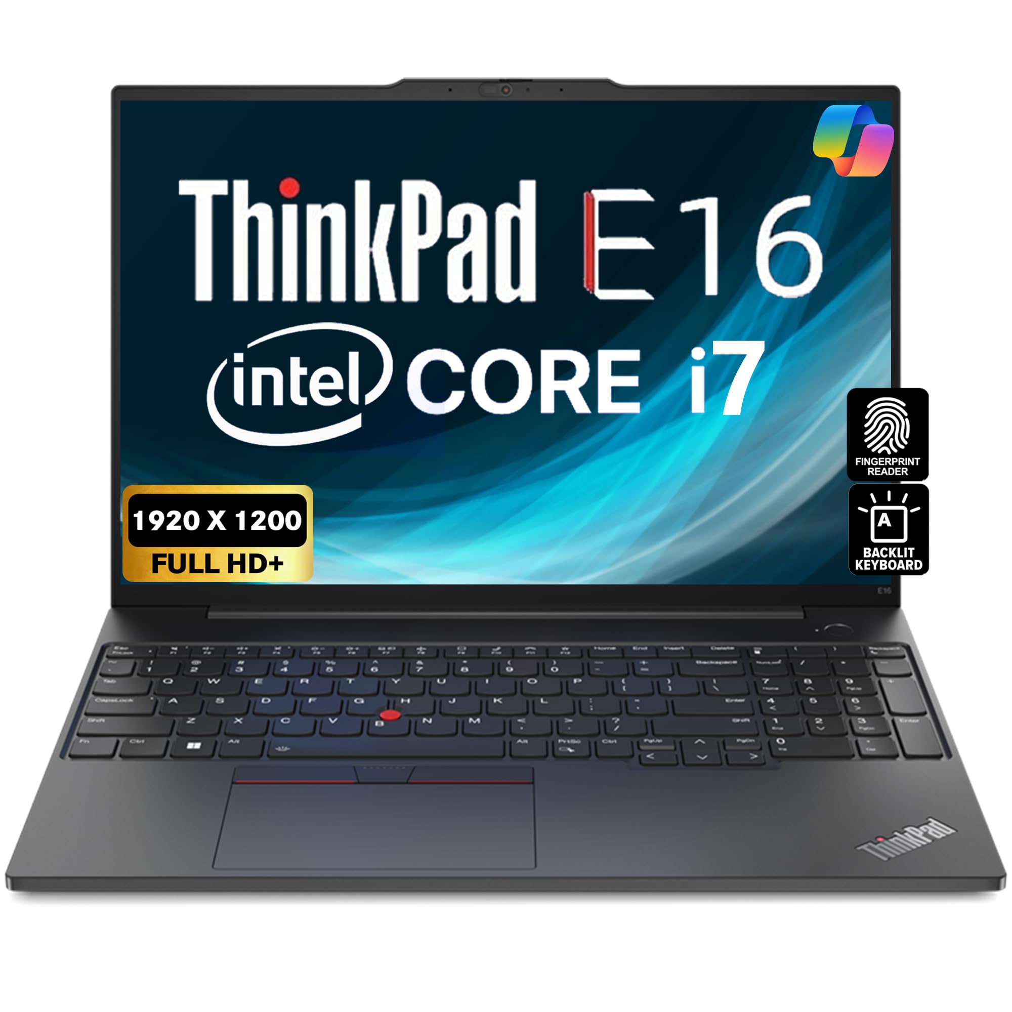 لپتاپ تجاری OEM لنوو تینک‌پد E16 با صفحه نمایش 16 اینچی FHD IPS، پردازنده Intel Deca Core i7-1355U، 40GB RAM، 1TB NVMe، حسگر اثرانگشت، صفحه کلید با نور پس‌زمینه، WiFi 6، بلوتوث 5.1، RJ-45، W11P، سیستم عامل ویندوز 11، دارای پردازنده i7-1355U، 40GB RAM، و 1TB حافظه داخلی SSD است.